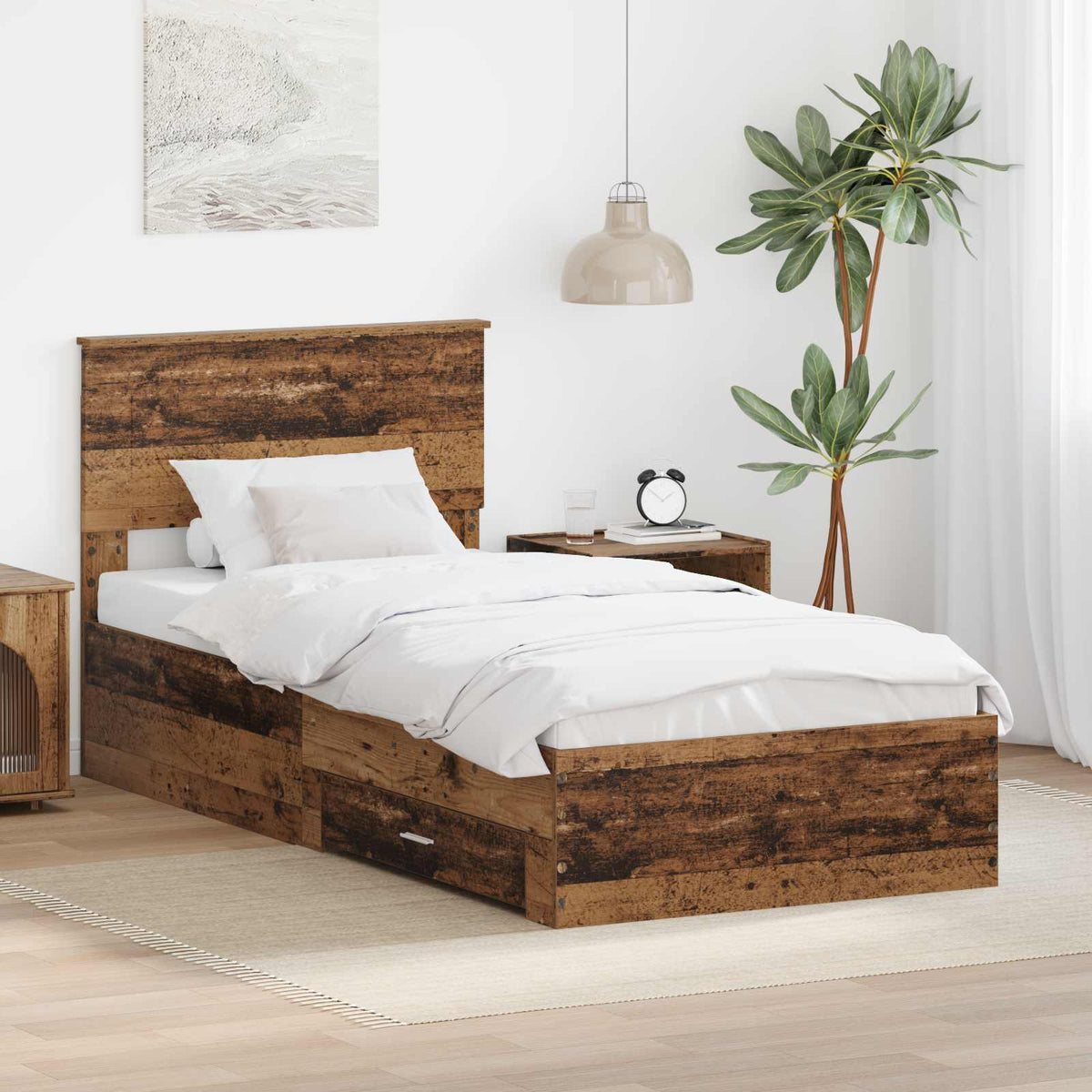 Krevetna konstrukcija Staro drvo 100 x 200 cm Konstruirano drvo