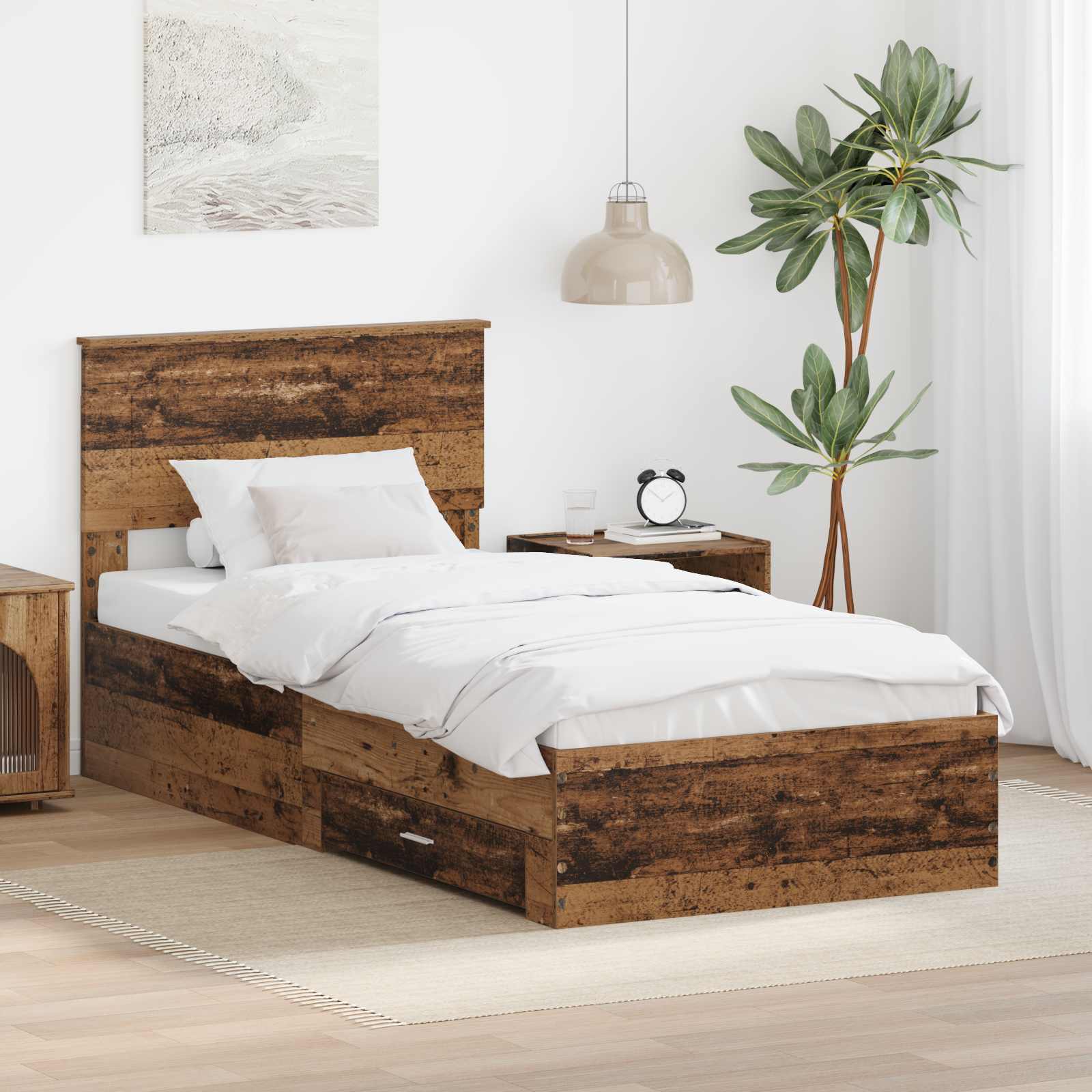 Krevetna konstrukcija Staro drvo 90 x 200 cm Konstruirano drvo