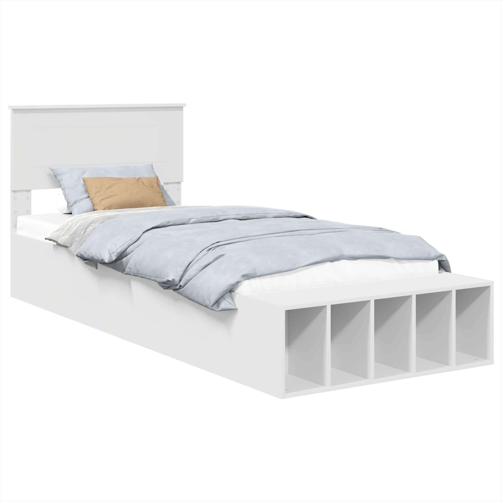 Krevetna konstrukcija Bijelo 75 x 190 cm Konstruirano drvo