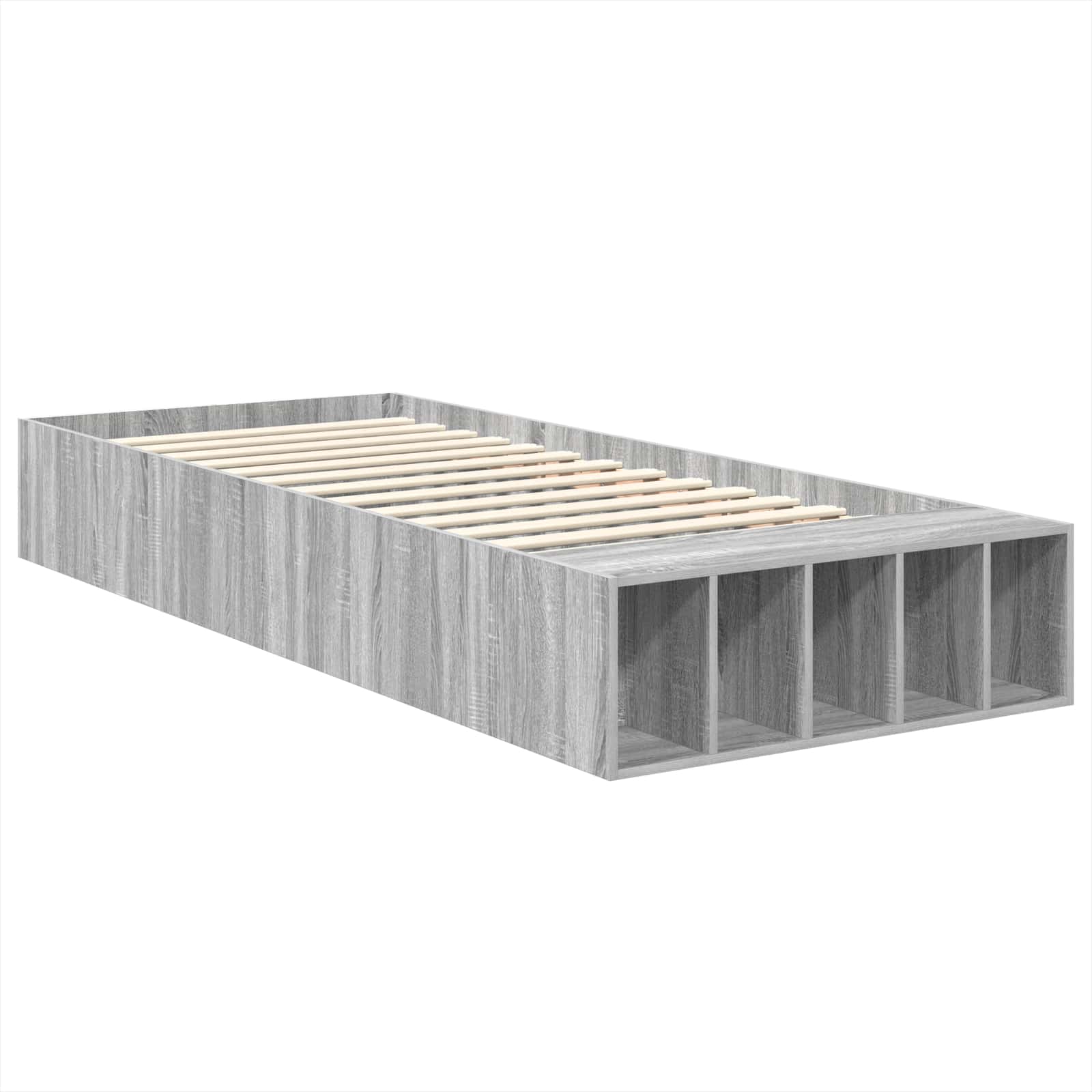 Krevetna konstrukcija Siva Sonoma 75 x 190 cm Konstruirano drvo