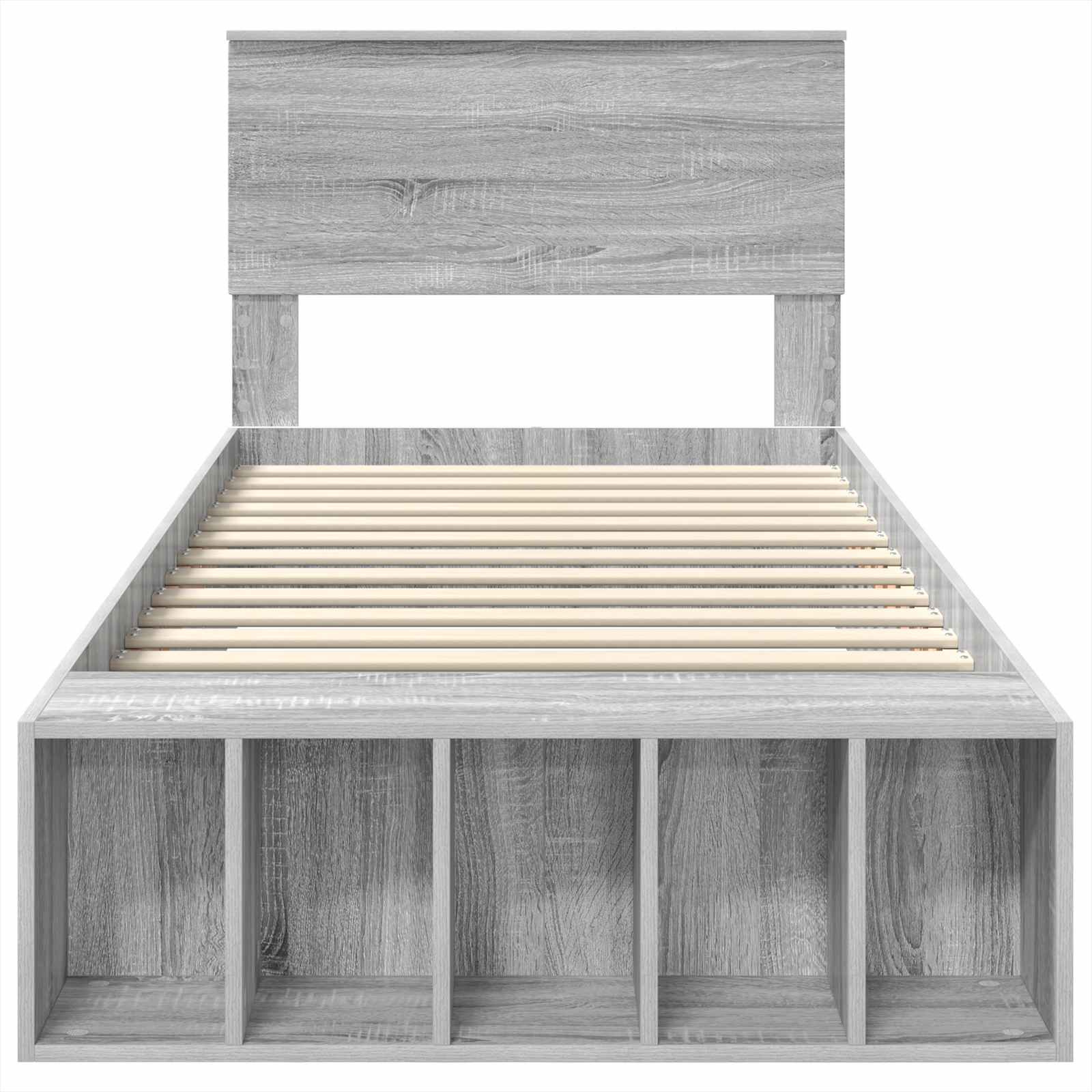 Krevetna konstrukcija Siva Sonoma 75 x 190 cm Konstruirano drvo