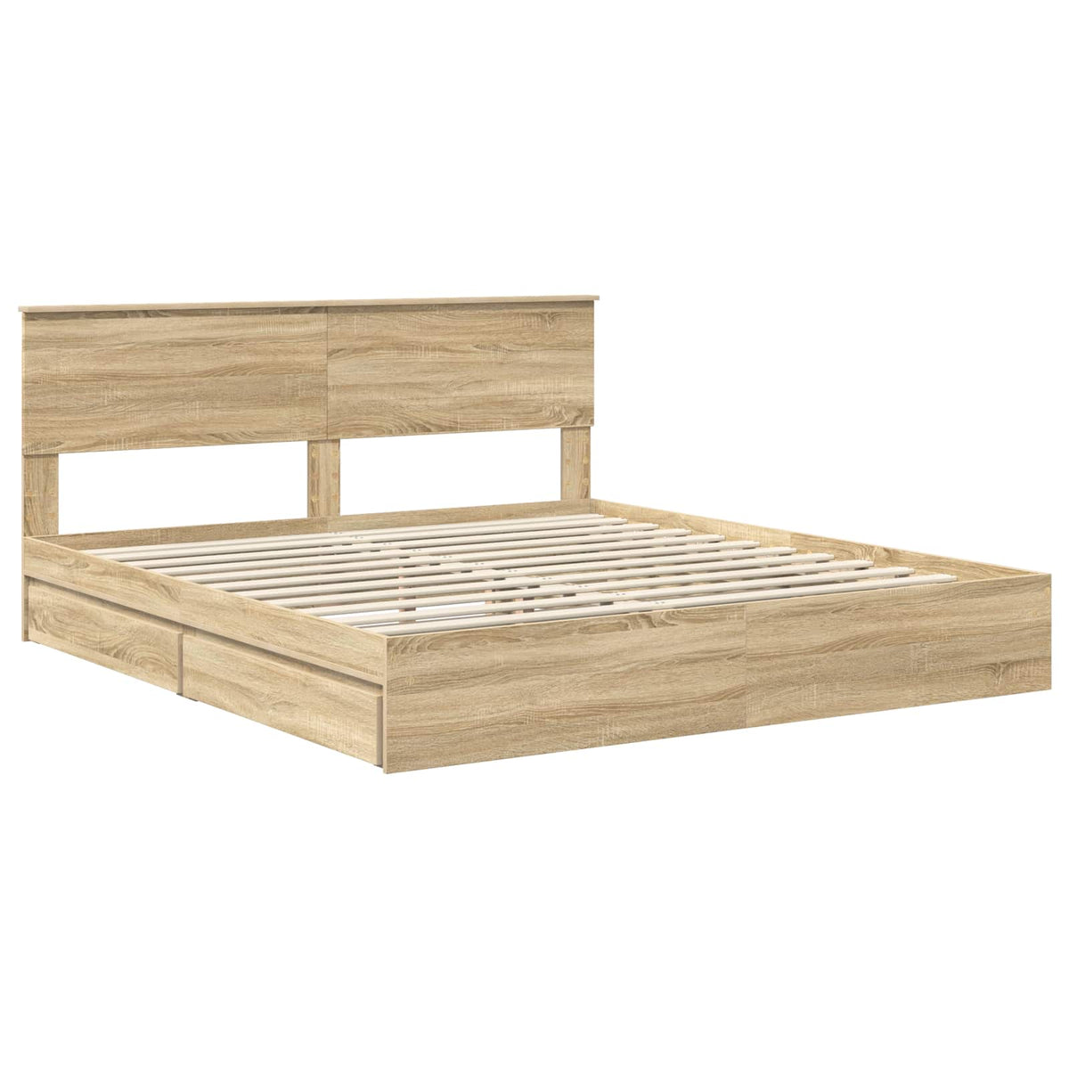 Krevet s od storage Sonoma hrast 180 x 200 cm Konstruirano drvo