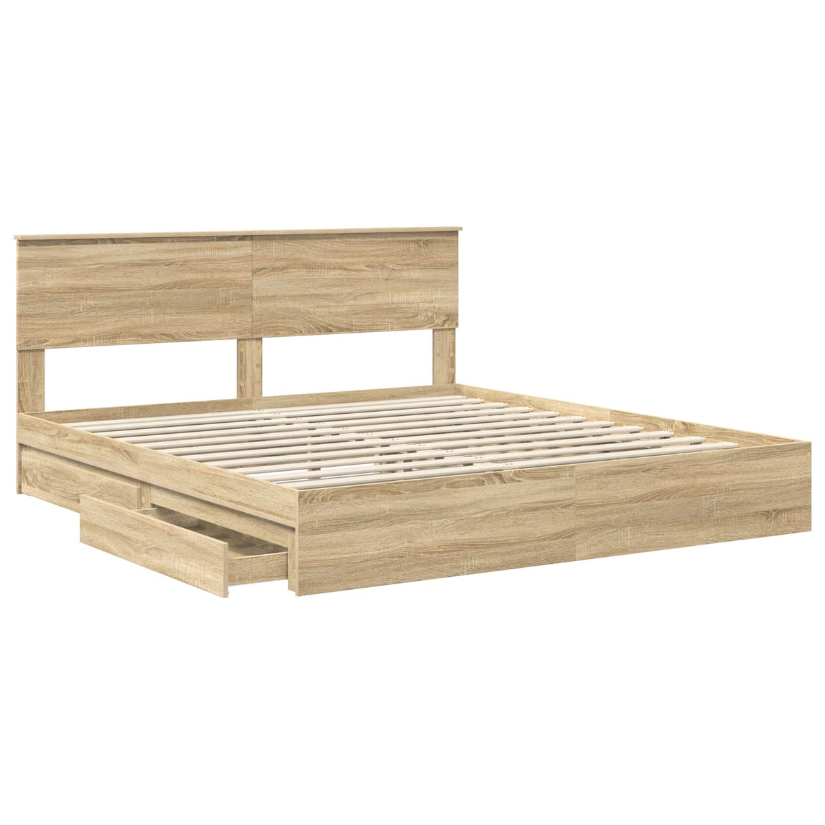Krevet s od storage Sonoma hrast 180 x 200 cm Konstruirano drvo