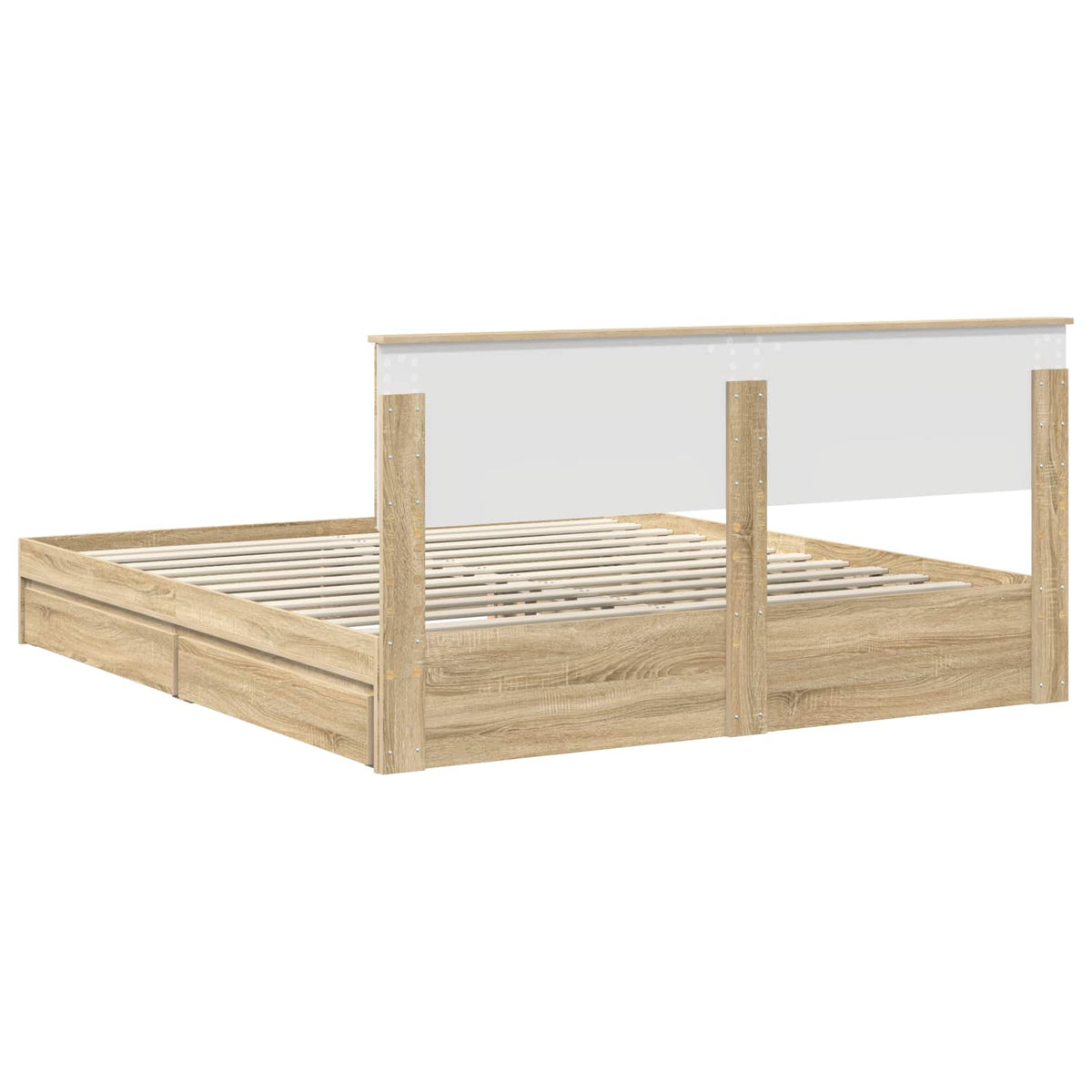 Krevet s od storage Sonoma hrast 180 x 200 cm Konstruirano drvo