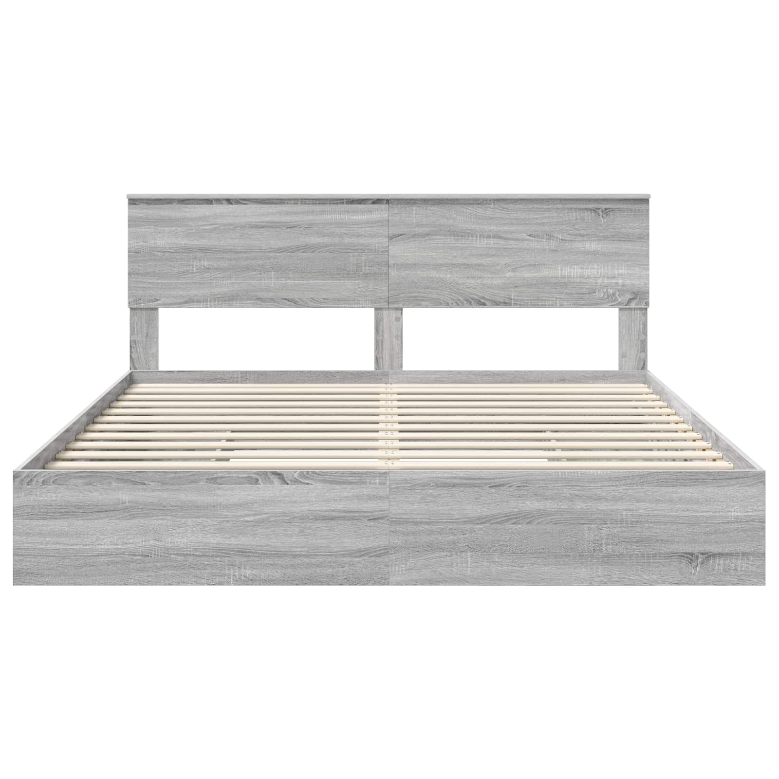 Krevet s od storage Siva Sonoma 180 x 200 cm Konstruirano drvo