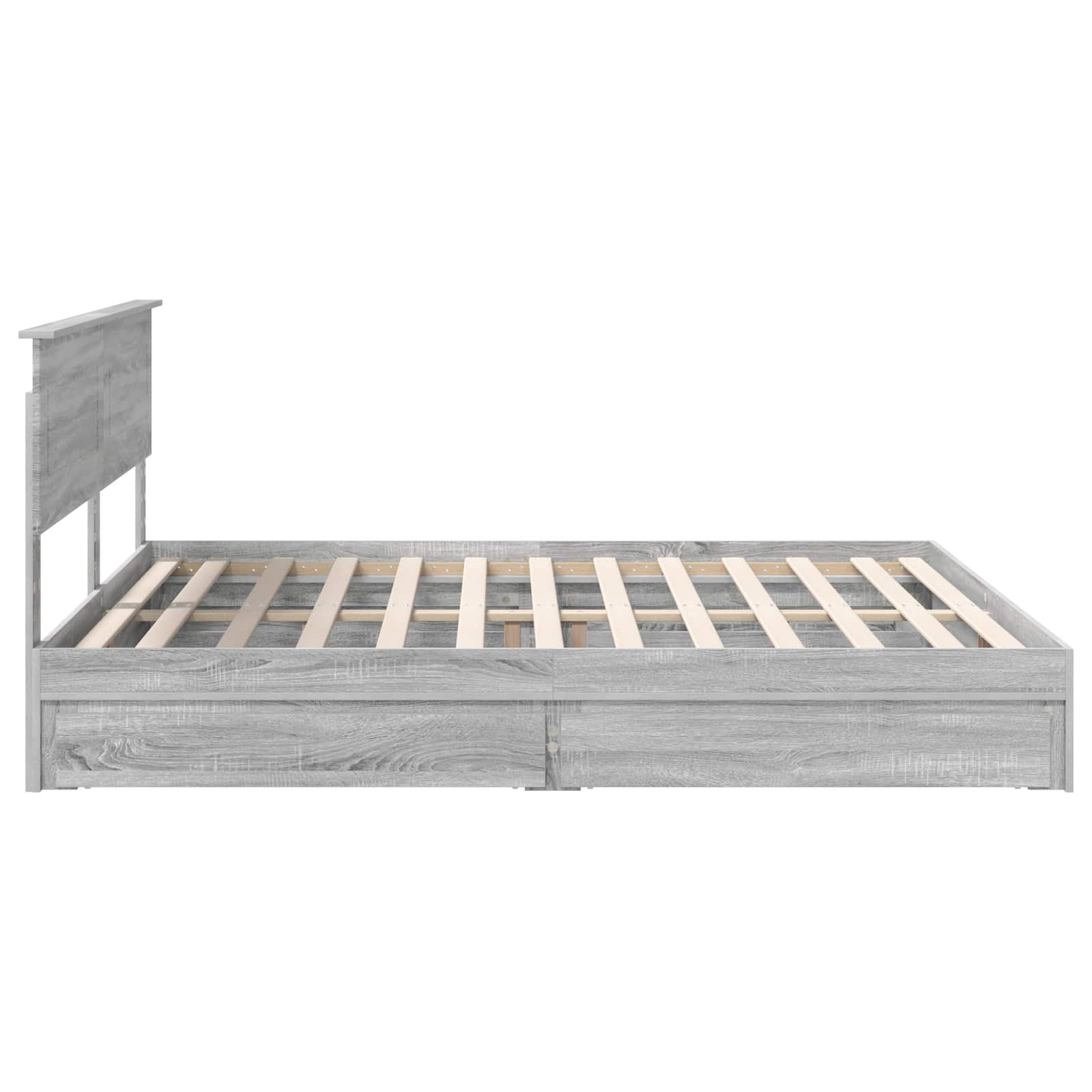 Krevet s od storage Siva Sonoma 180 x 200 cm Konstruirano drvo