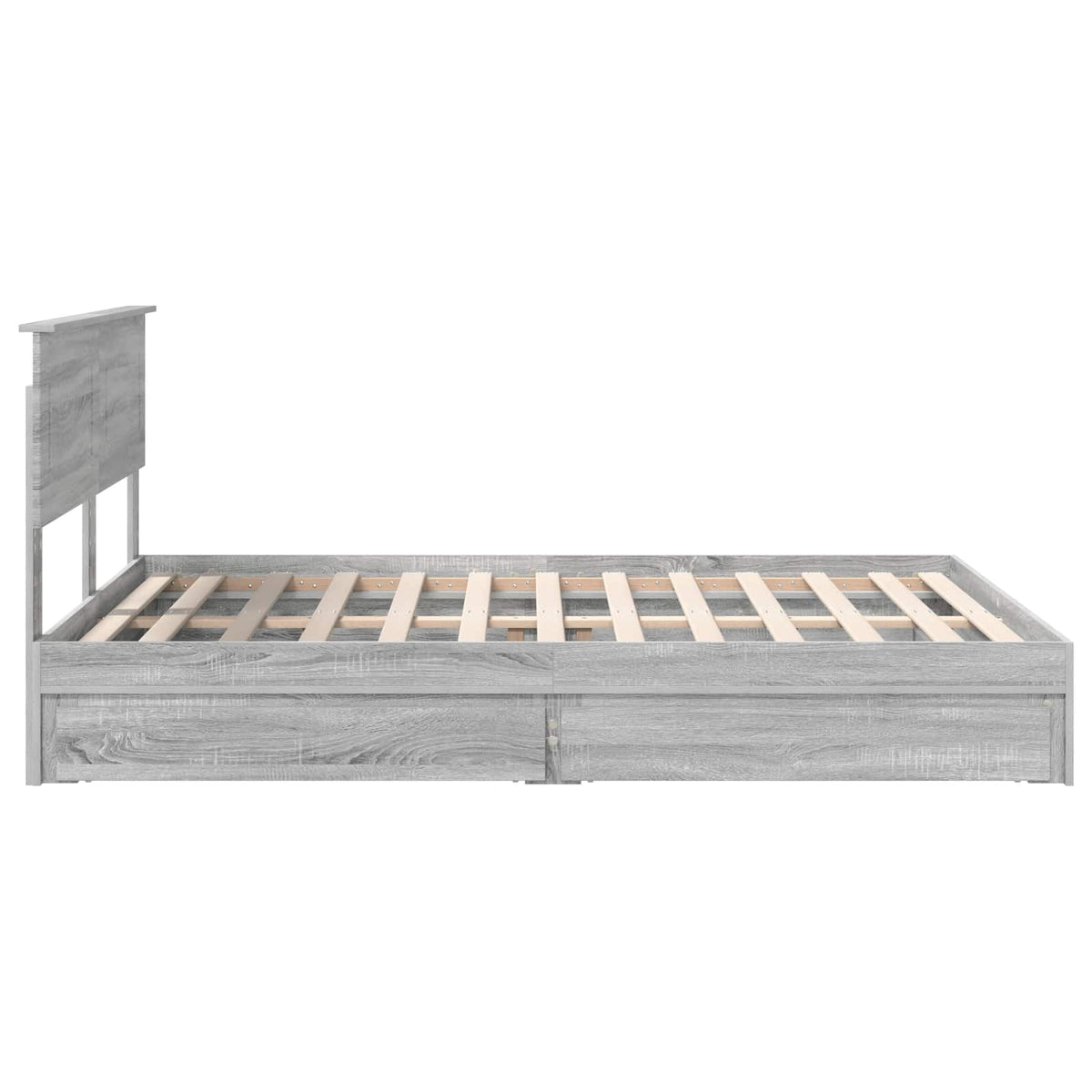 Krevet s od storage Siva Sonoma 160 x 200 cm Konstruirano drvo