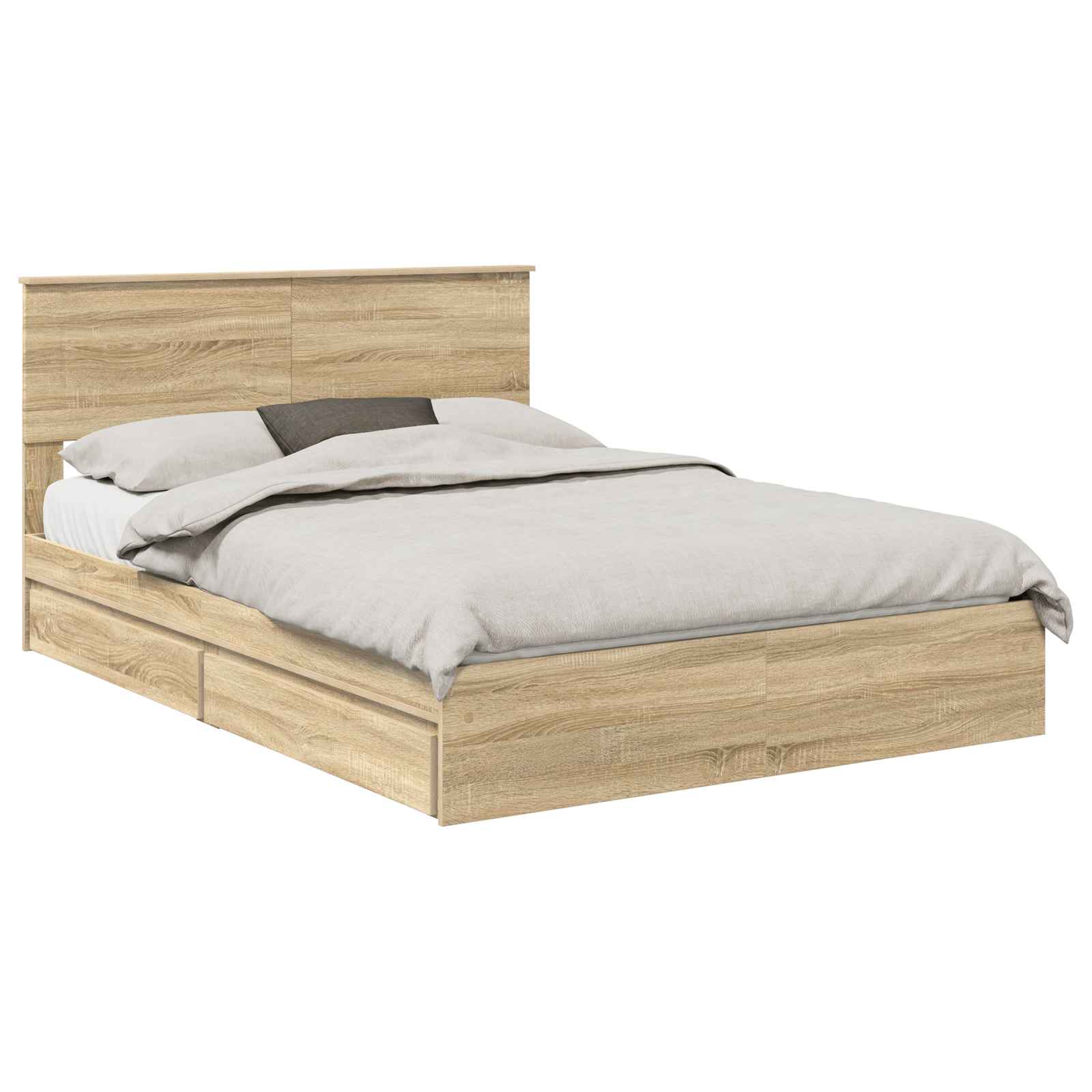 Krevet s od storage Sonoma hrast 150 x 200 cm Konstruirano drvo