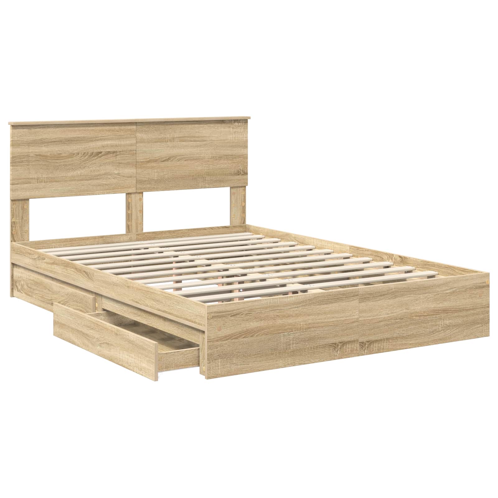 Krevet s od storage Sonoma hrast 140 x 190 cm Konstruirano drvo