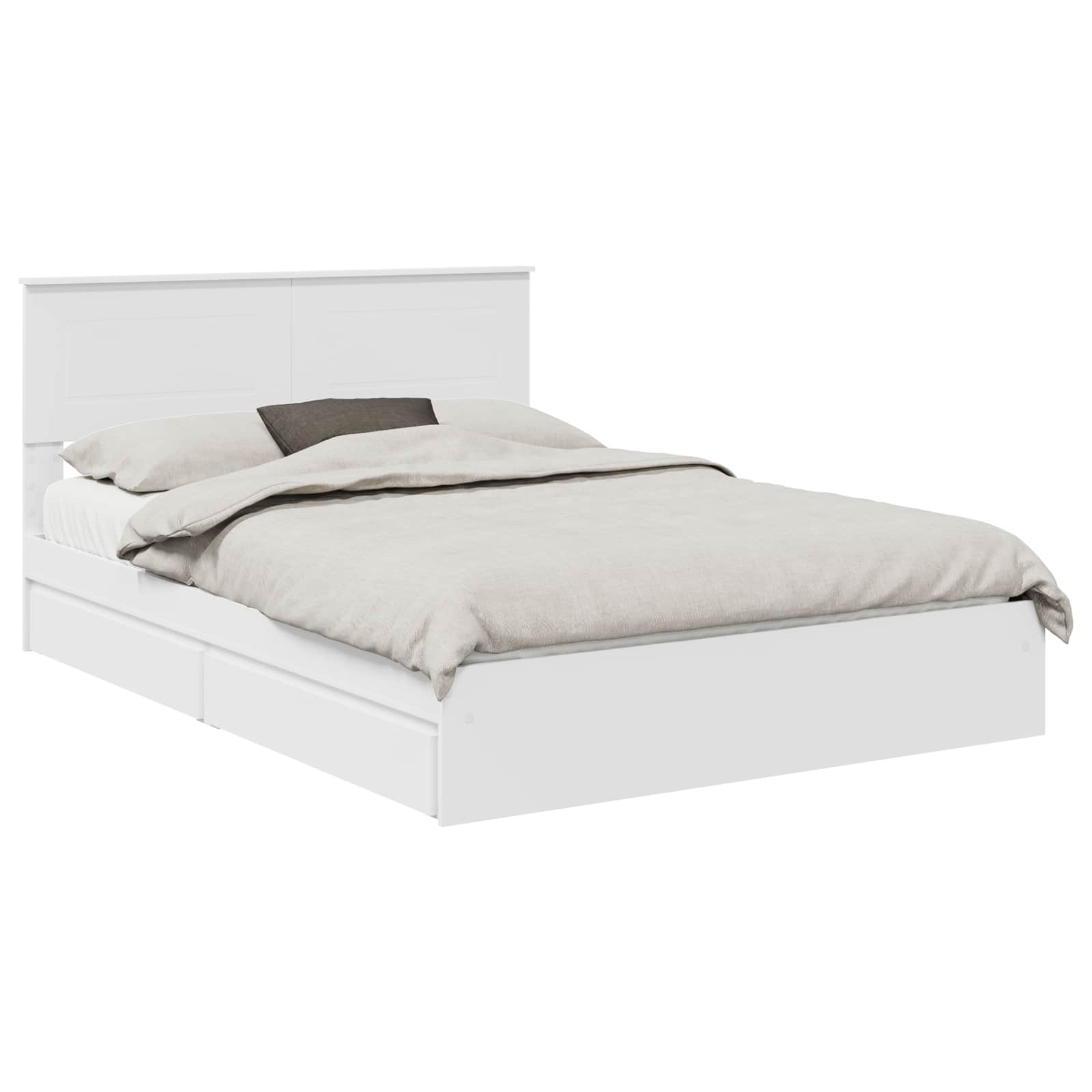 Krevet s od storage Bijelo 140 x 200 cm Konstruirano drvo