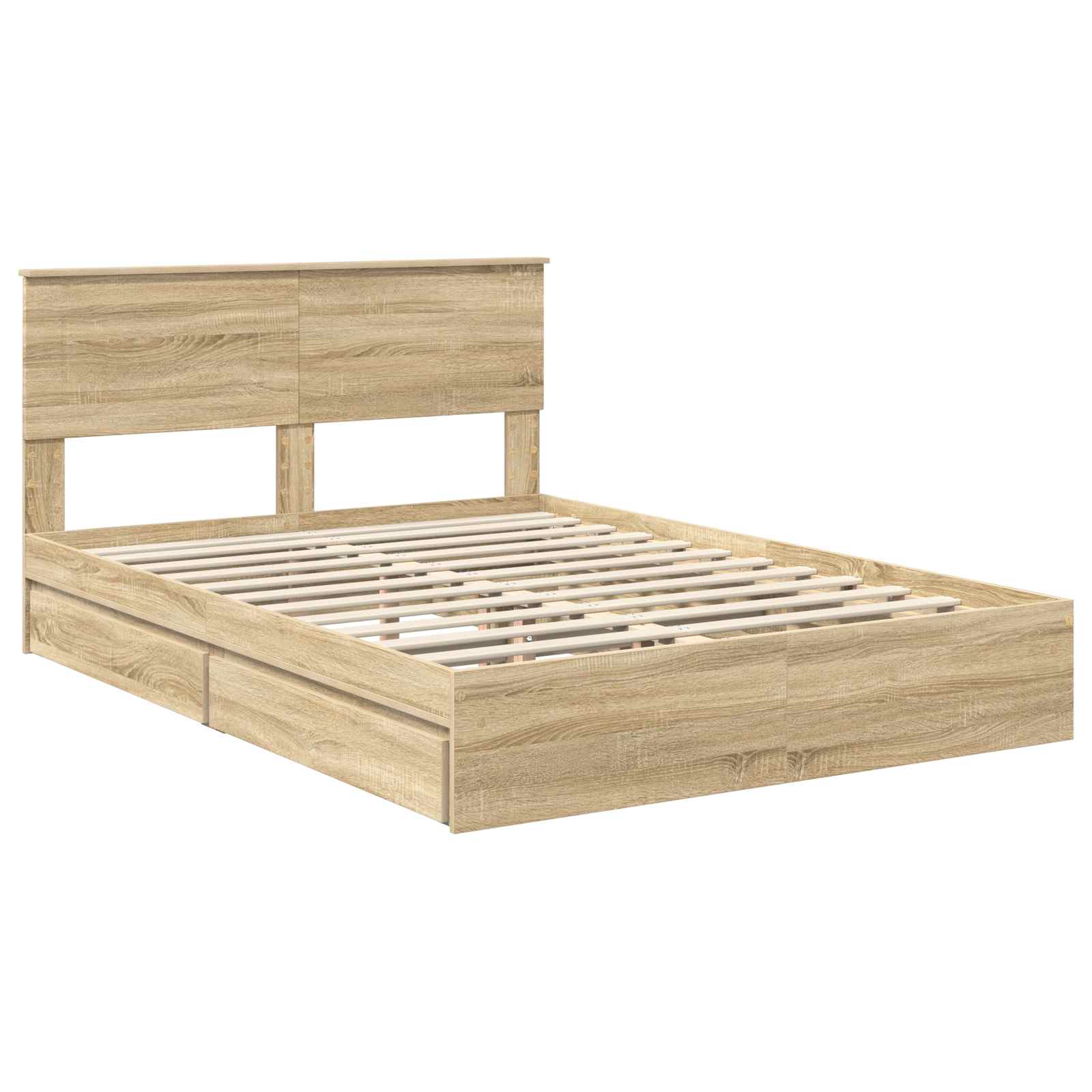 Krevet s od storage Sonoma hrast 140 x 200 cm Konstruirano drvo