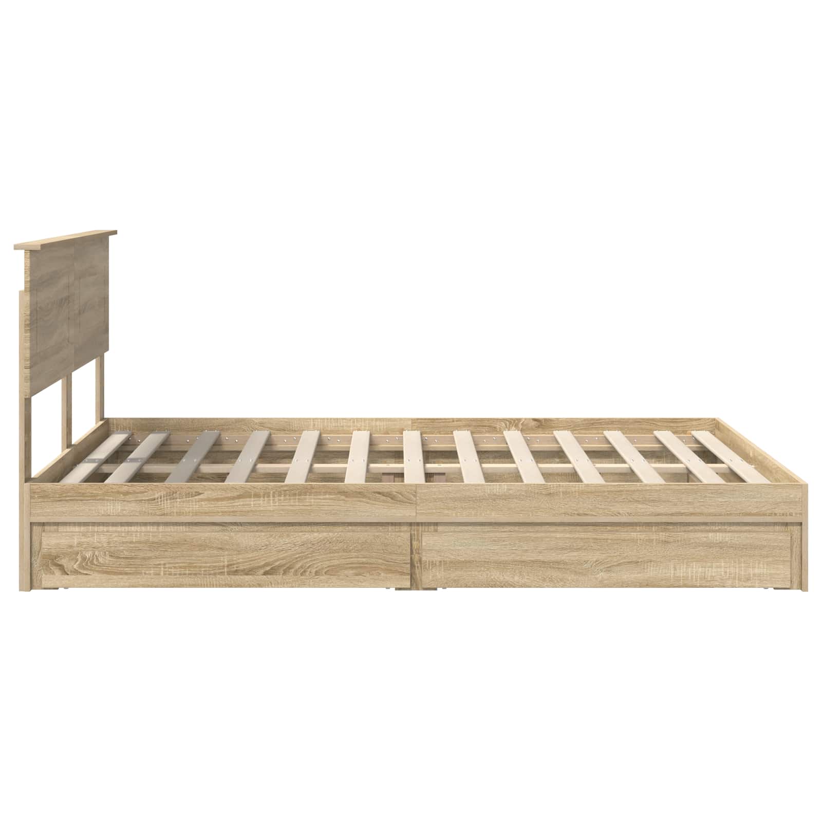 Krevet s od storage Sonoma hrast 140 x 200 cm Konstruirano drvo