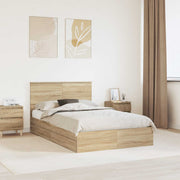 Krevet s od storage Sonoma hrast 135 x 190 cm Konstruirano drvo