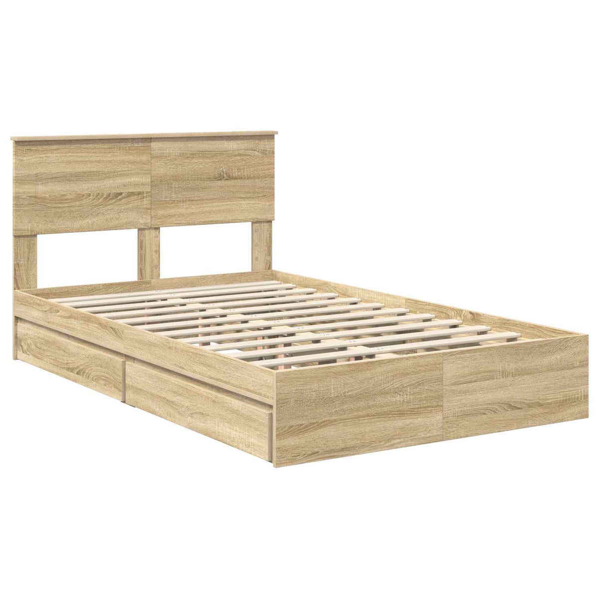 Krevet s od storage Sonoma hrast 135 x 190 cm Konstruirano drvo