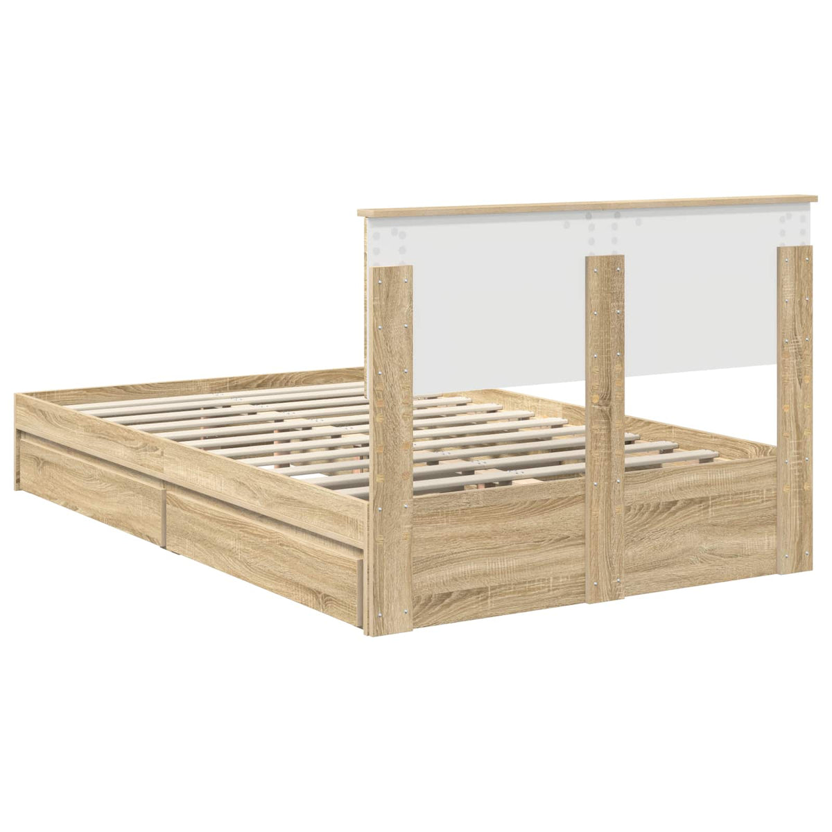 Krevet s od storage Sonoma hrast 135 x 190 cm Konstruirano drvo