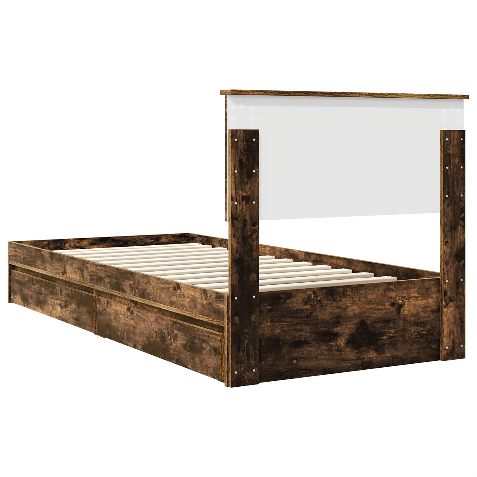 Krevet s od storage s uzglavljem Dimljeni hrast 100 x 200 cm