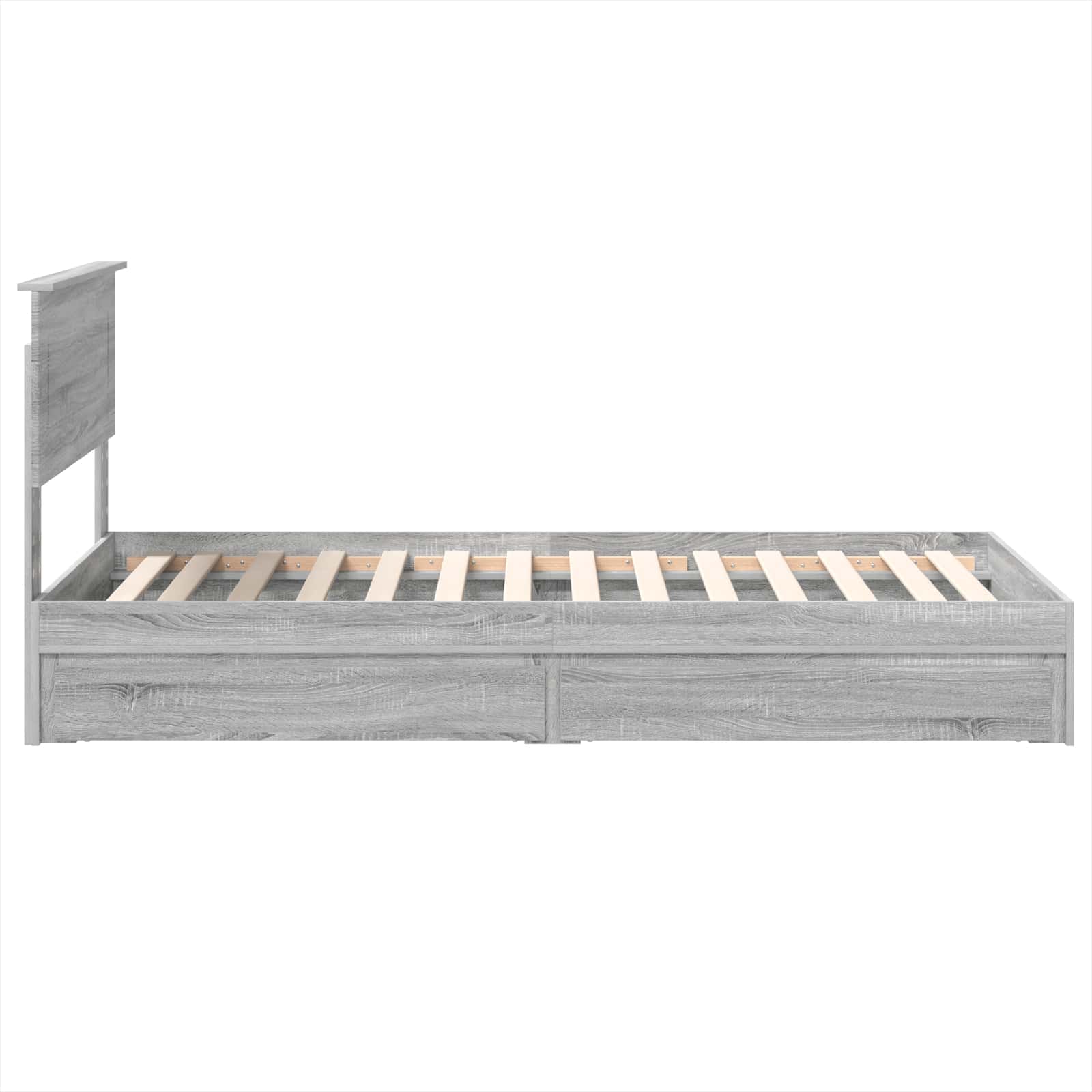 Krevet s od storage Siva Sonoma 75 x 190 cm Konstruirano drvo