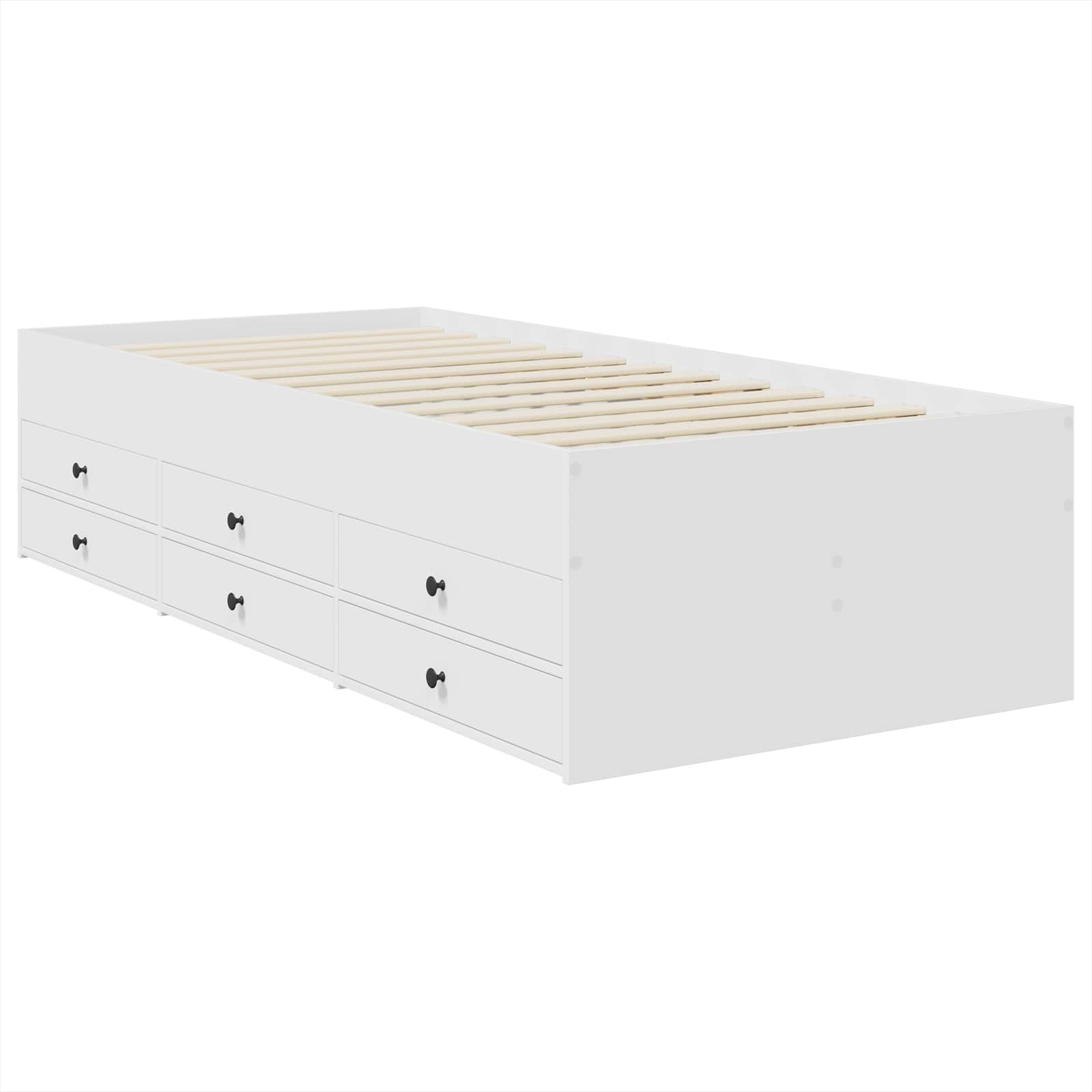 Krevet na dan Bijela i crna 75 x 190 cm Konstruirano drvo