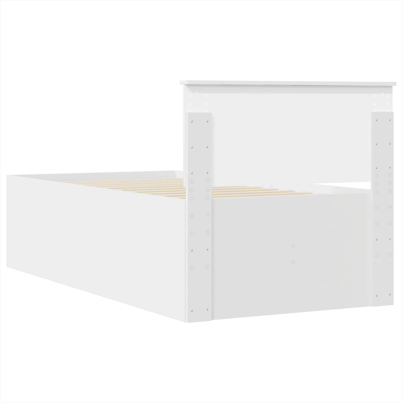 Krevet na dan Bijela i crna 75 x 190 cm Konstruirano drvo