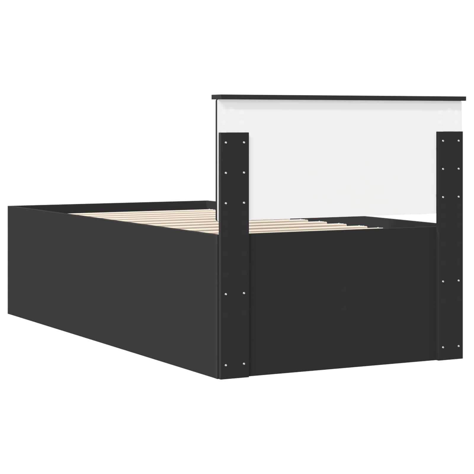Krevet na dan s ladicama Crna 75 x 190 cm Konstruirano drvo