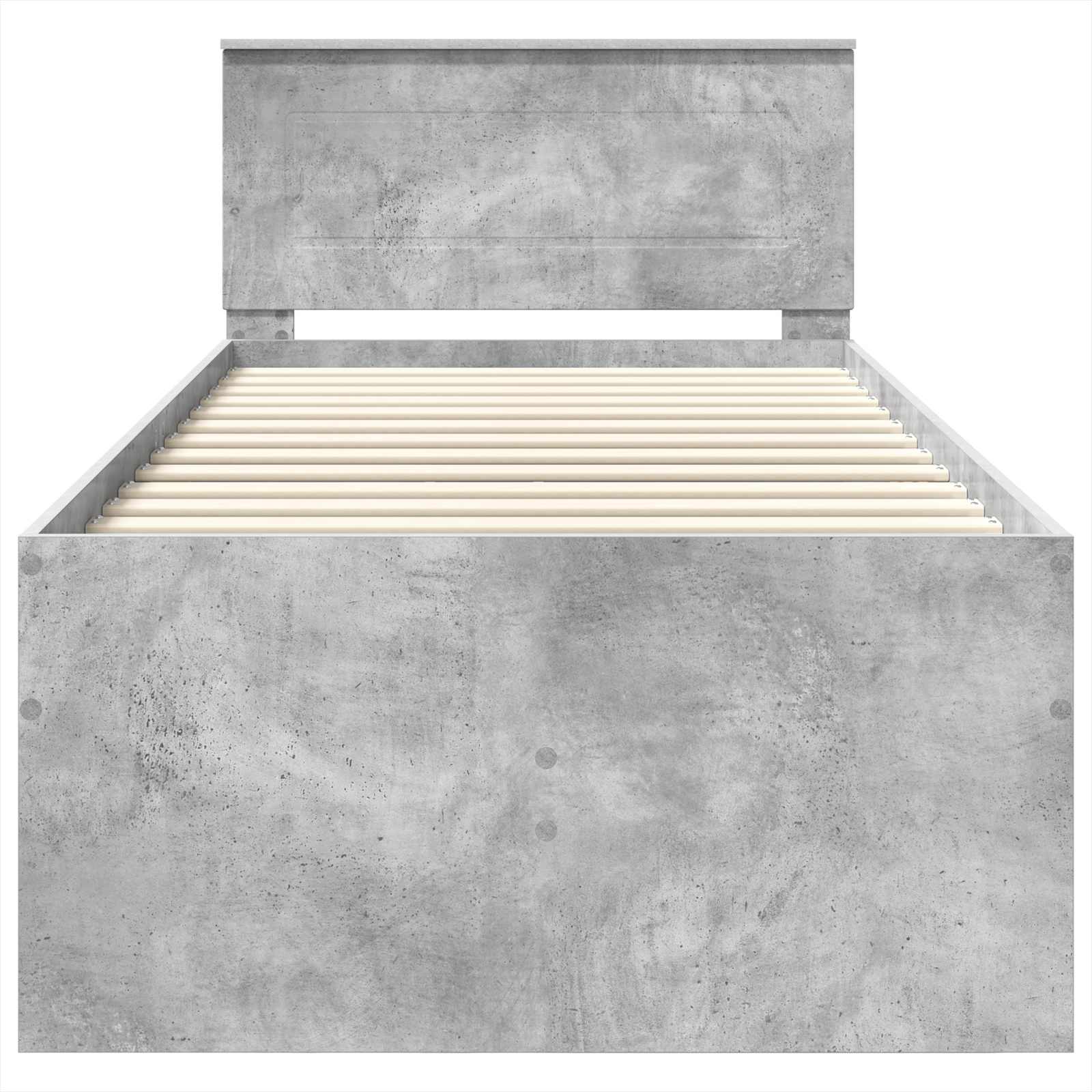 Krevet na dan Beton siva i crna 70 x 190 cm Konstruirano drvo