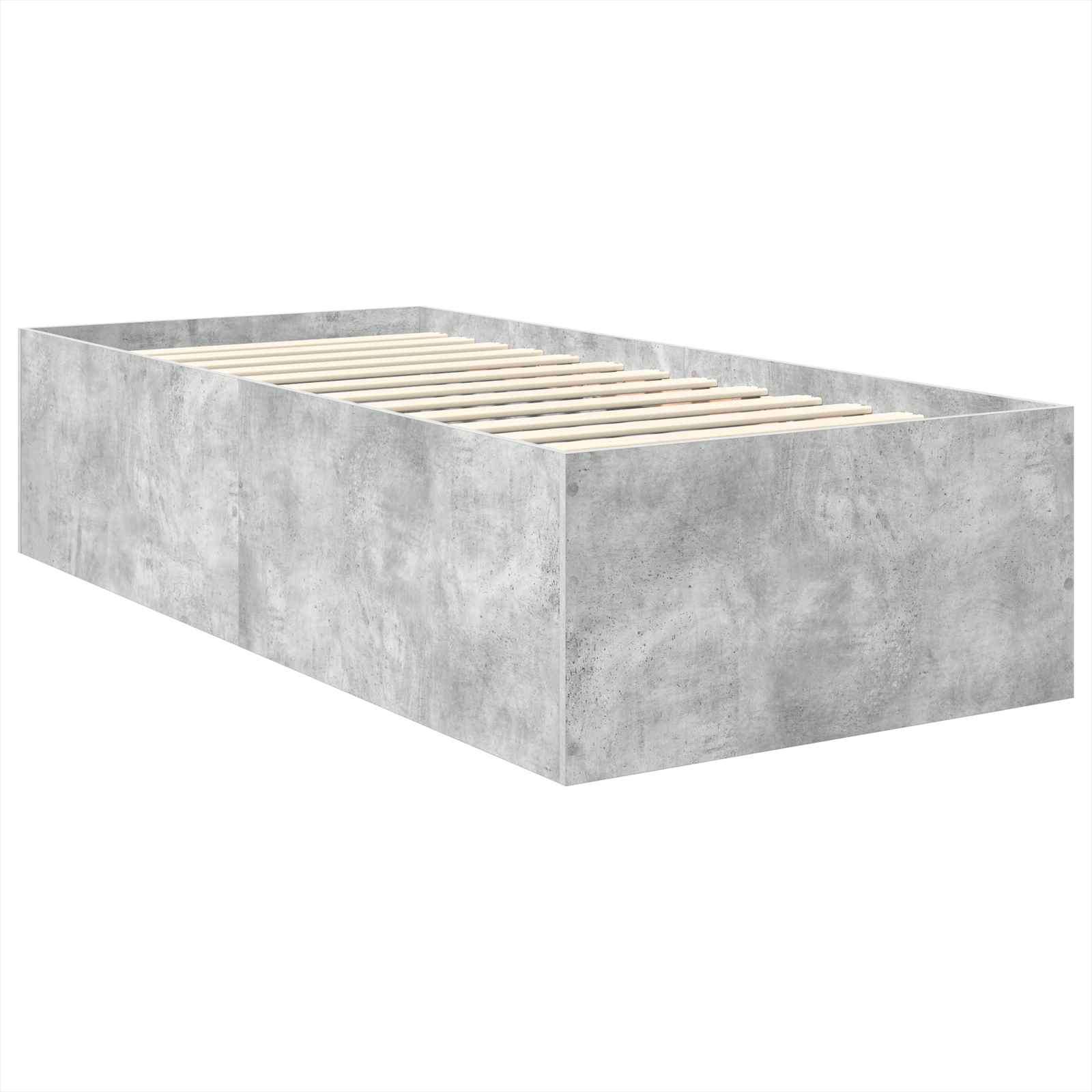 Krevetna konstrukcija s uzglavljem Betonski sivi 120 x 200 cm