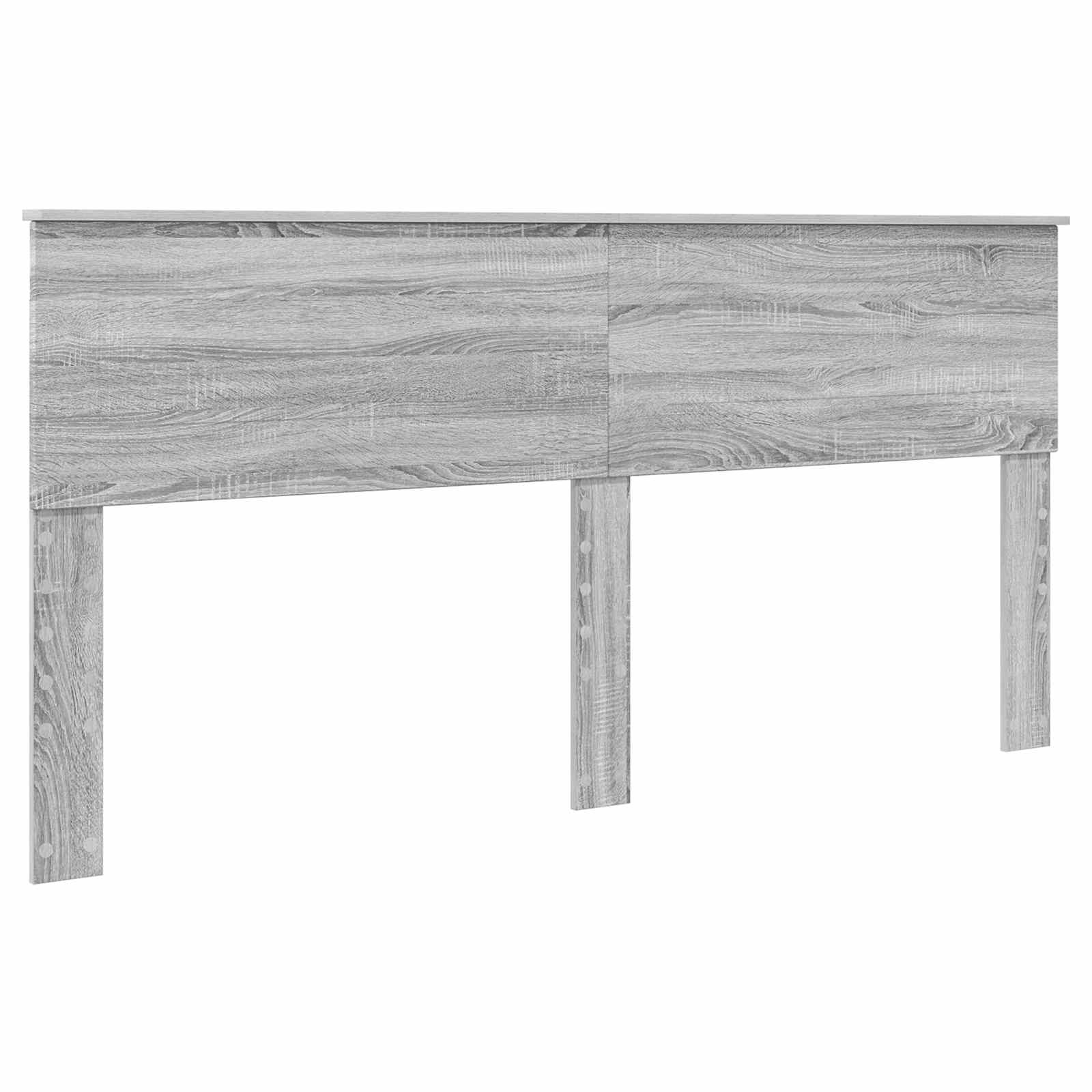 Krevetna konstrukcija s uzglavljem Siva Sonoma 200 x 200 cm
