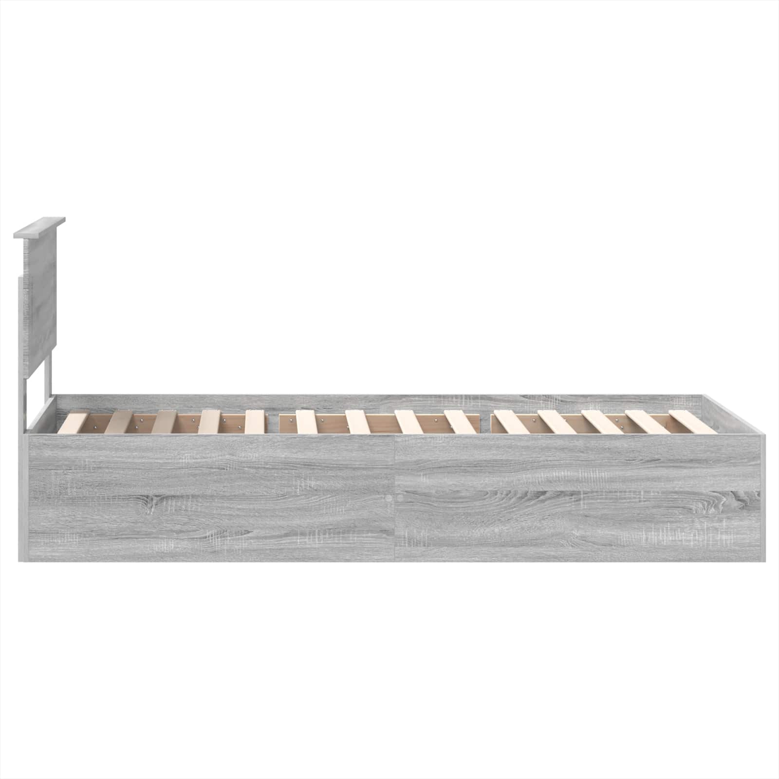 Krevetna konstrukcija Siva Sonoma 75 x 190 cm Konstruirano drvo