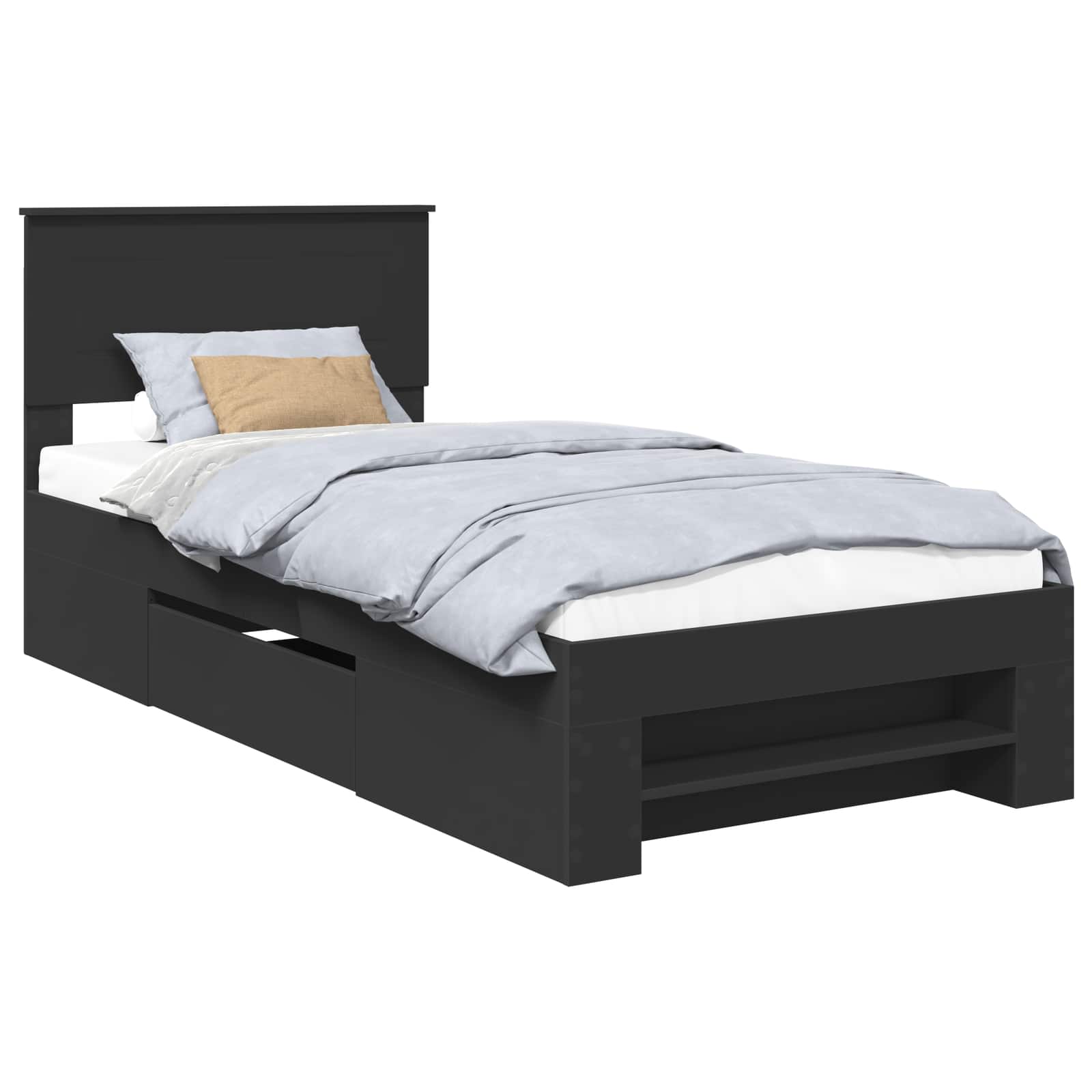 Krevetna konstrukcija Crna 80 x 200 cm Konstruirano drvo