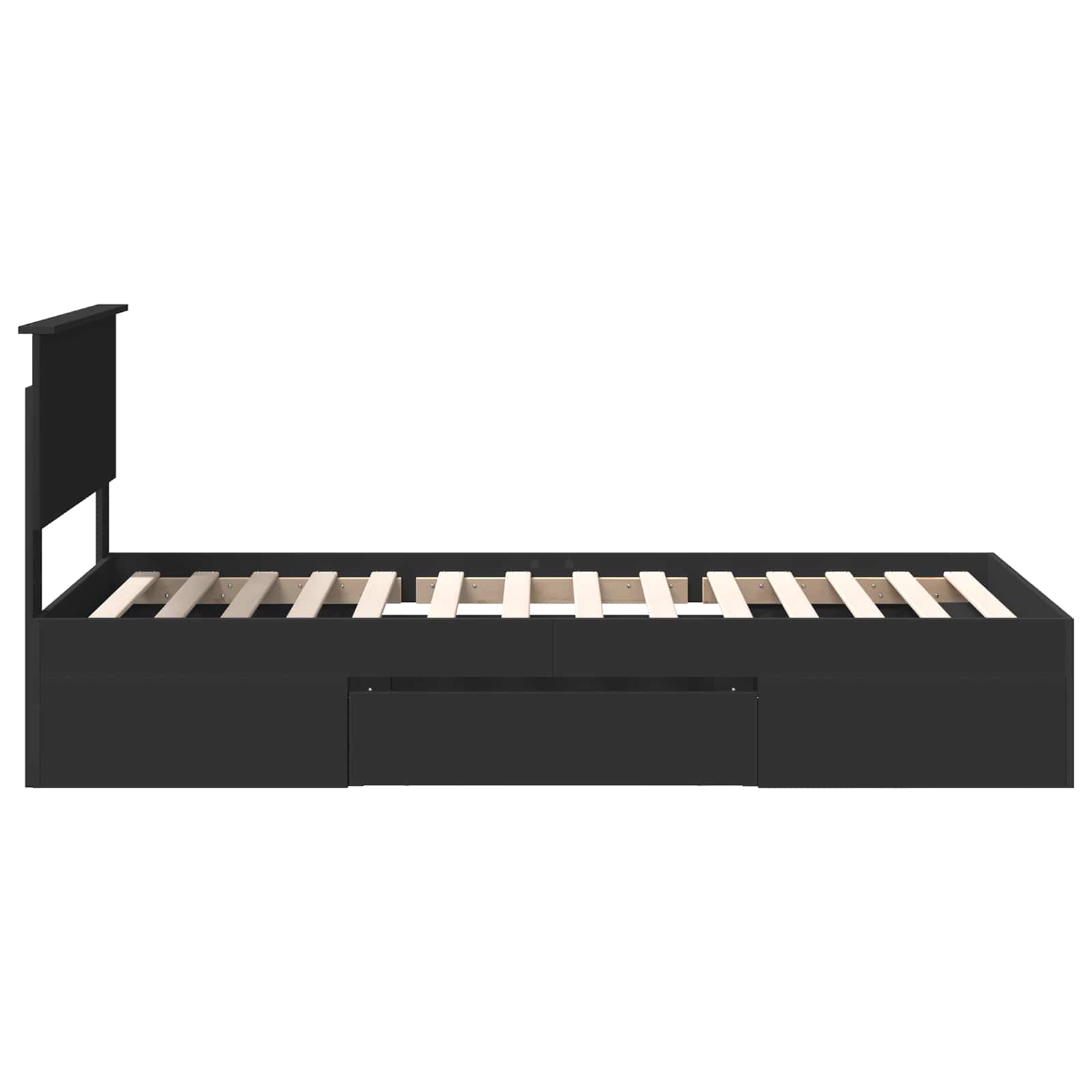 Krevetna konstrukcija Crna 80 x 200 cm Konstruirano drvo