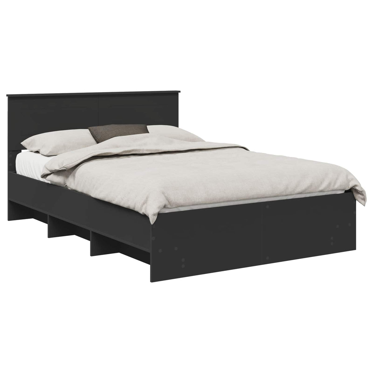 Krevetna konstrukcija Crna 150 x 200 cm Konstruirano drvo