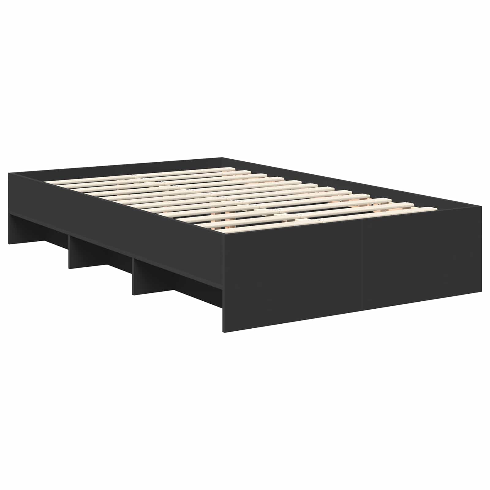 Krevetna konstrukcija Crna 137 x 203 cm Konstruirano drvo