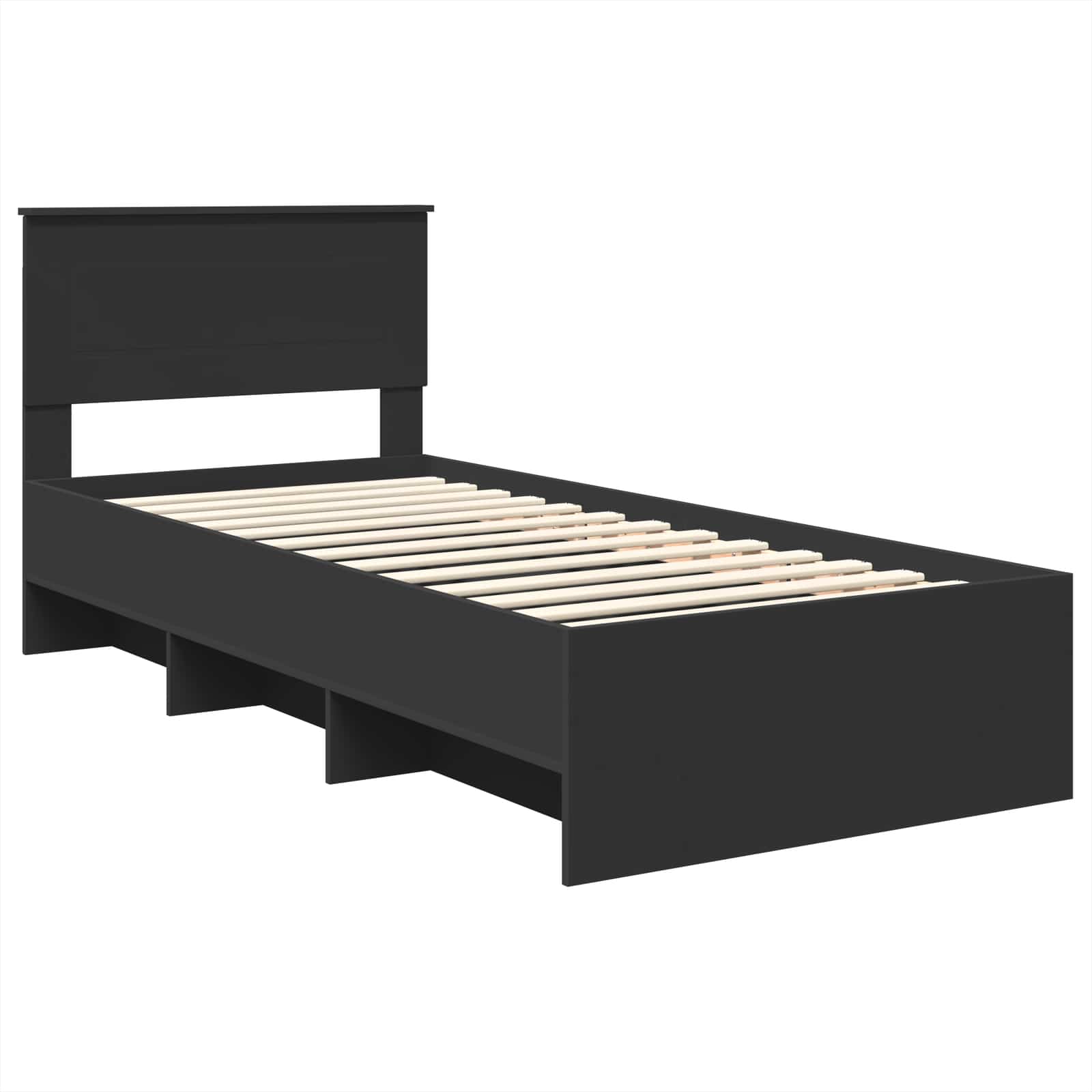 Krevetna konstrukcija Crna 80 x 200 cm Konstruirano drvo