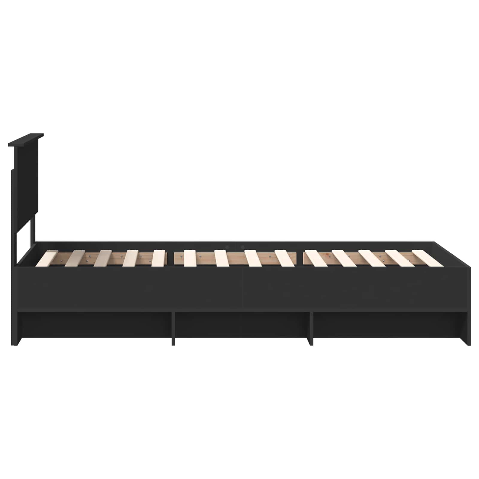 Krevetna konstrukcija Crna 80 x 200 cm Konstruirano drvo