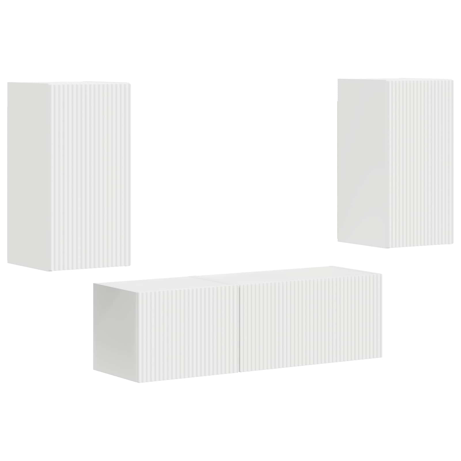 Set zidnog ormarića za TV Zidne 4 pcs Bijelo Konstruirano drvo