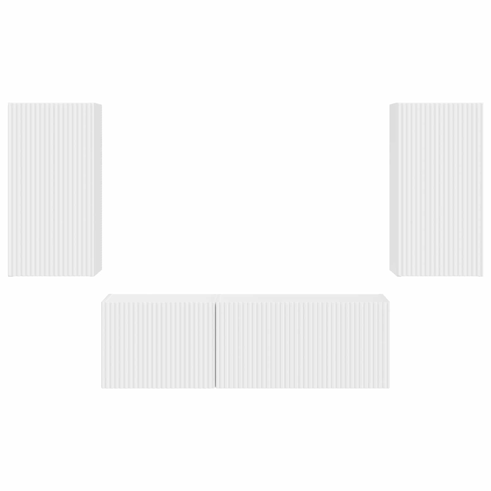 Set zidnog ormarića za TV Zidne 4 pcs Bijelo Konstruirano drvo