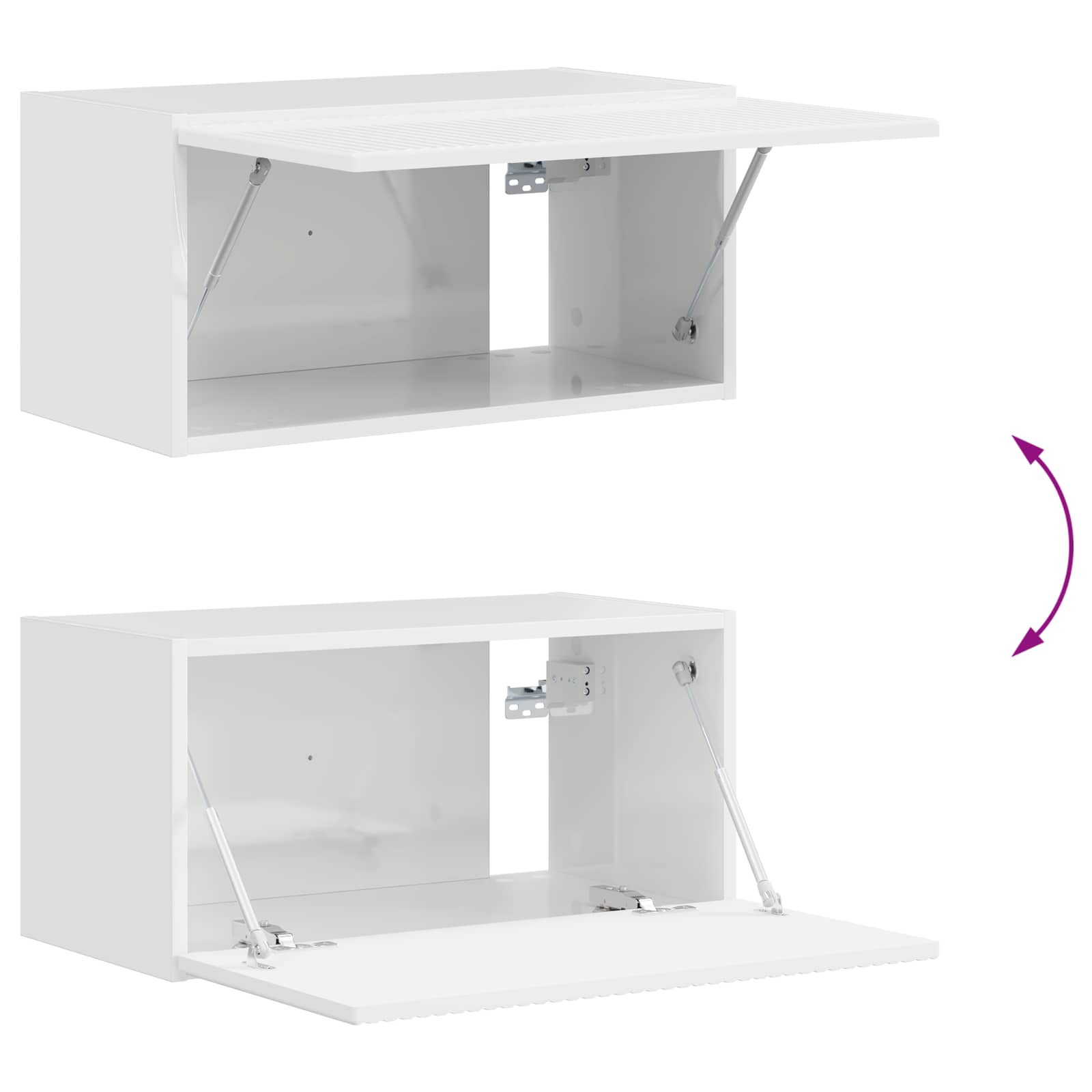Set zidnog ormarića za TV Zidne 4 pcs Bijelo Konstruirano drvo