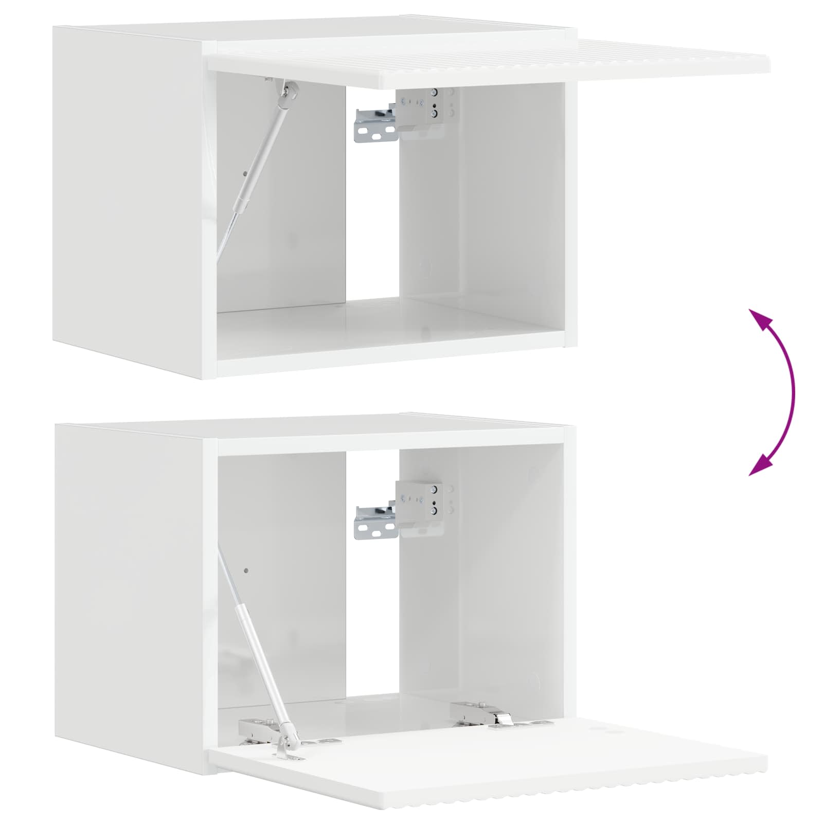 Set zidnog ormarića za TV Zidne 4 pcs Bijelo Konstruirano drvo