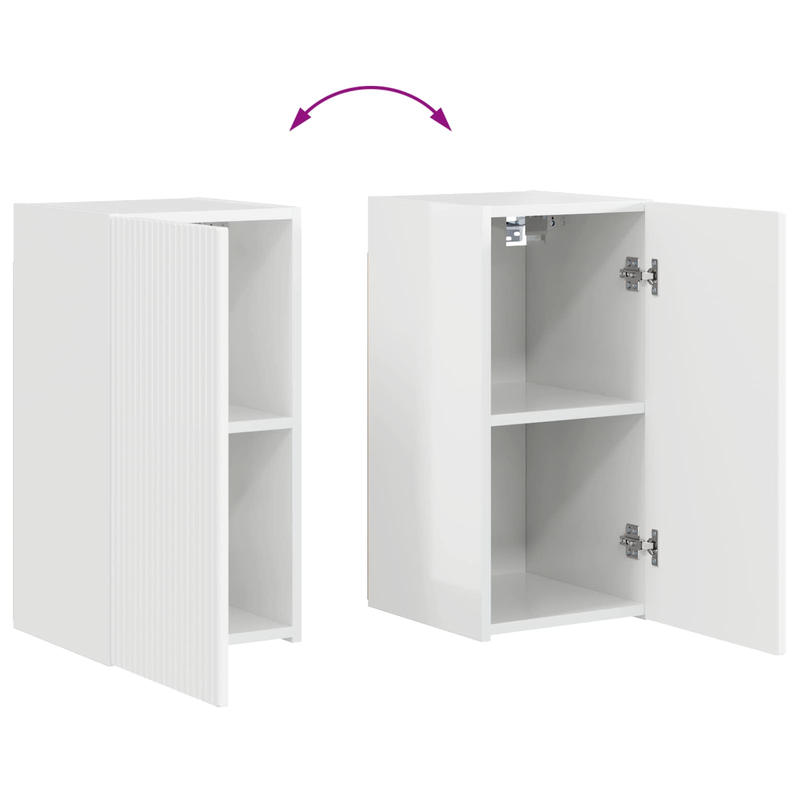 Set zidnog ormarića za TV Zidne 4 pcs Bijelo Konstruirano drvo