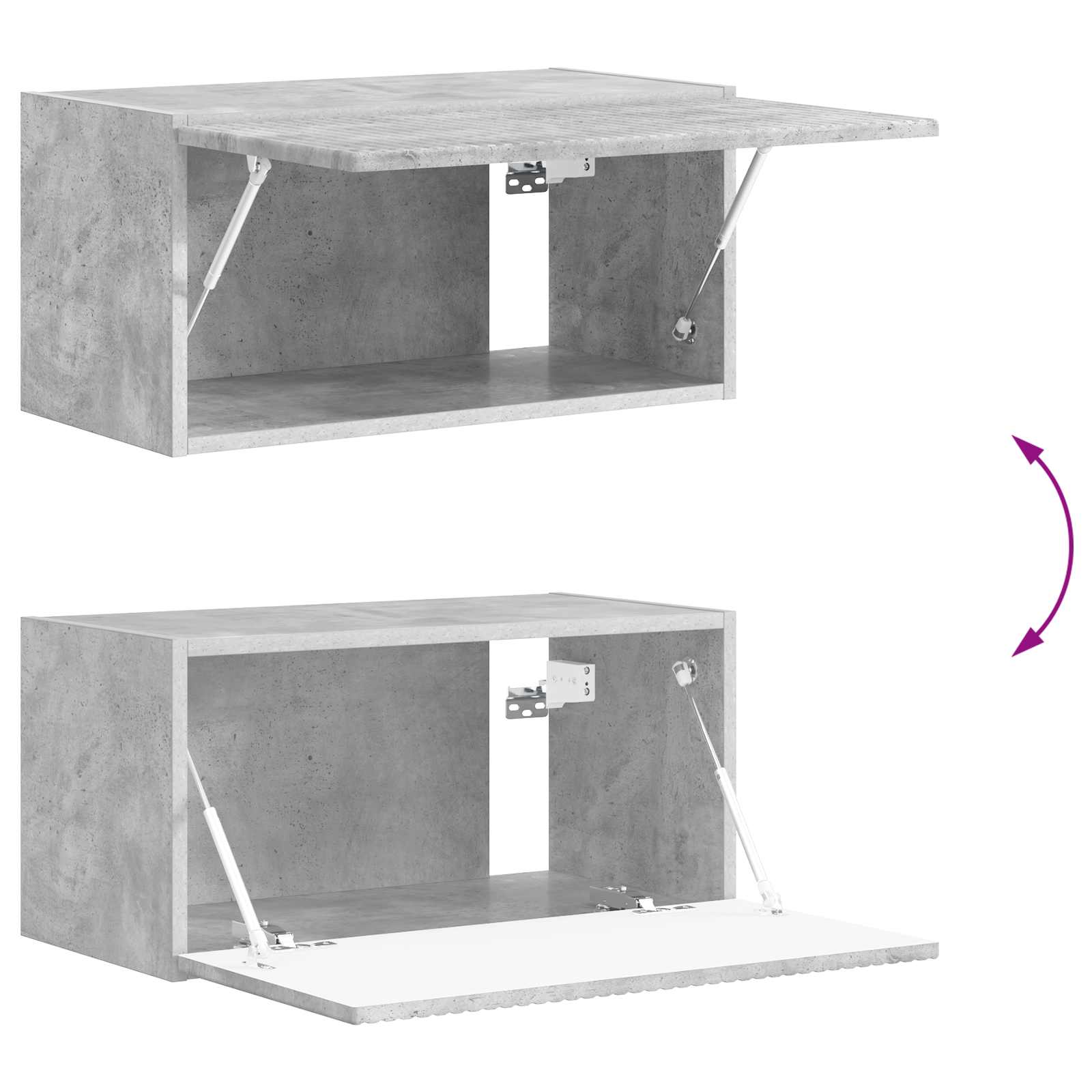 Set zidnog ormarića za TV 4 pcs Betonski sivi Konstruirano drvo