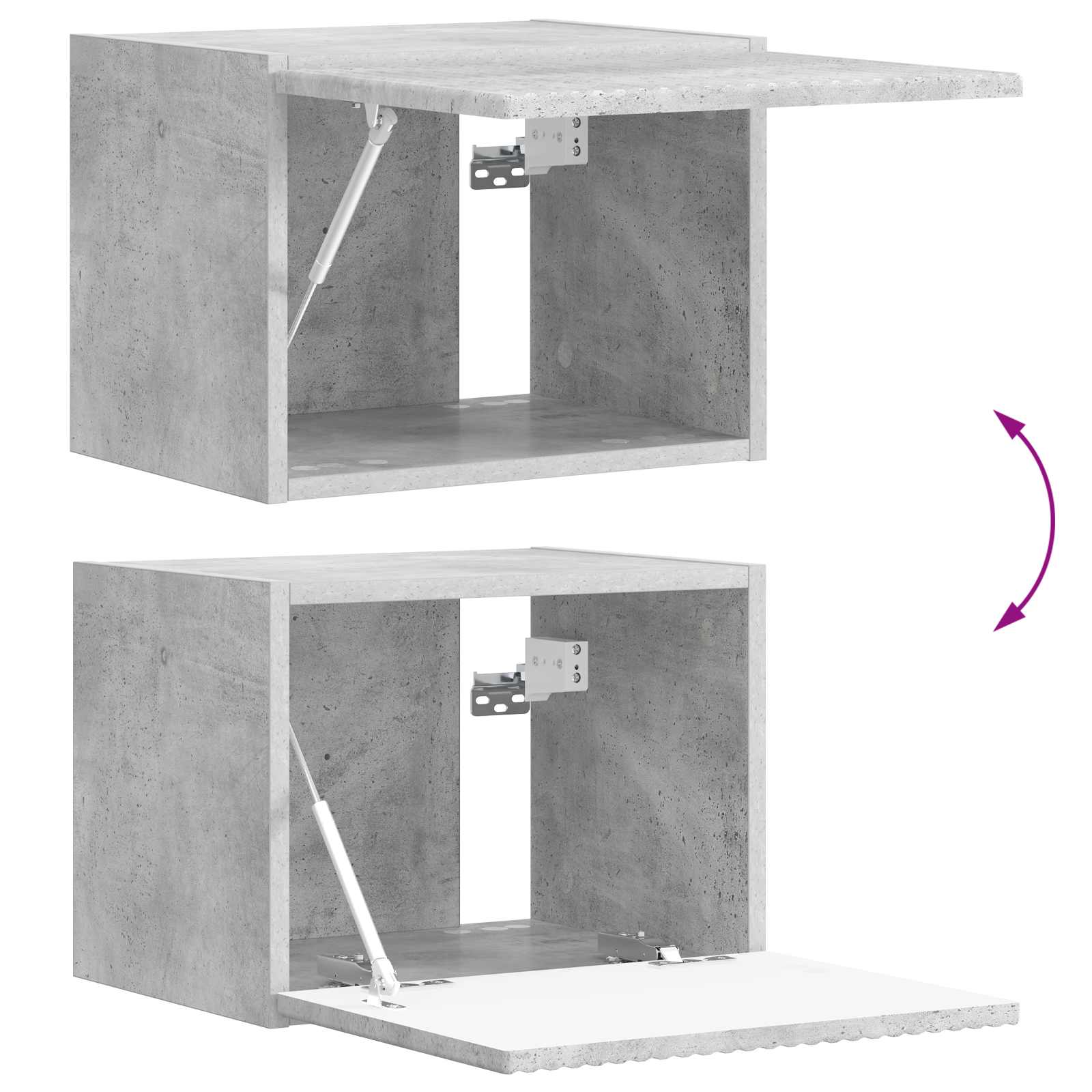 Set zidnog ormarića za TV 4 pcs Betonski sivi Konstruirano drvo