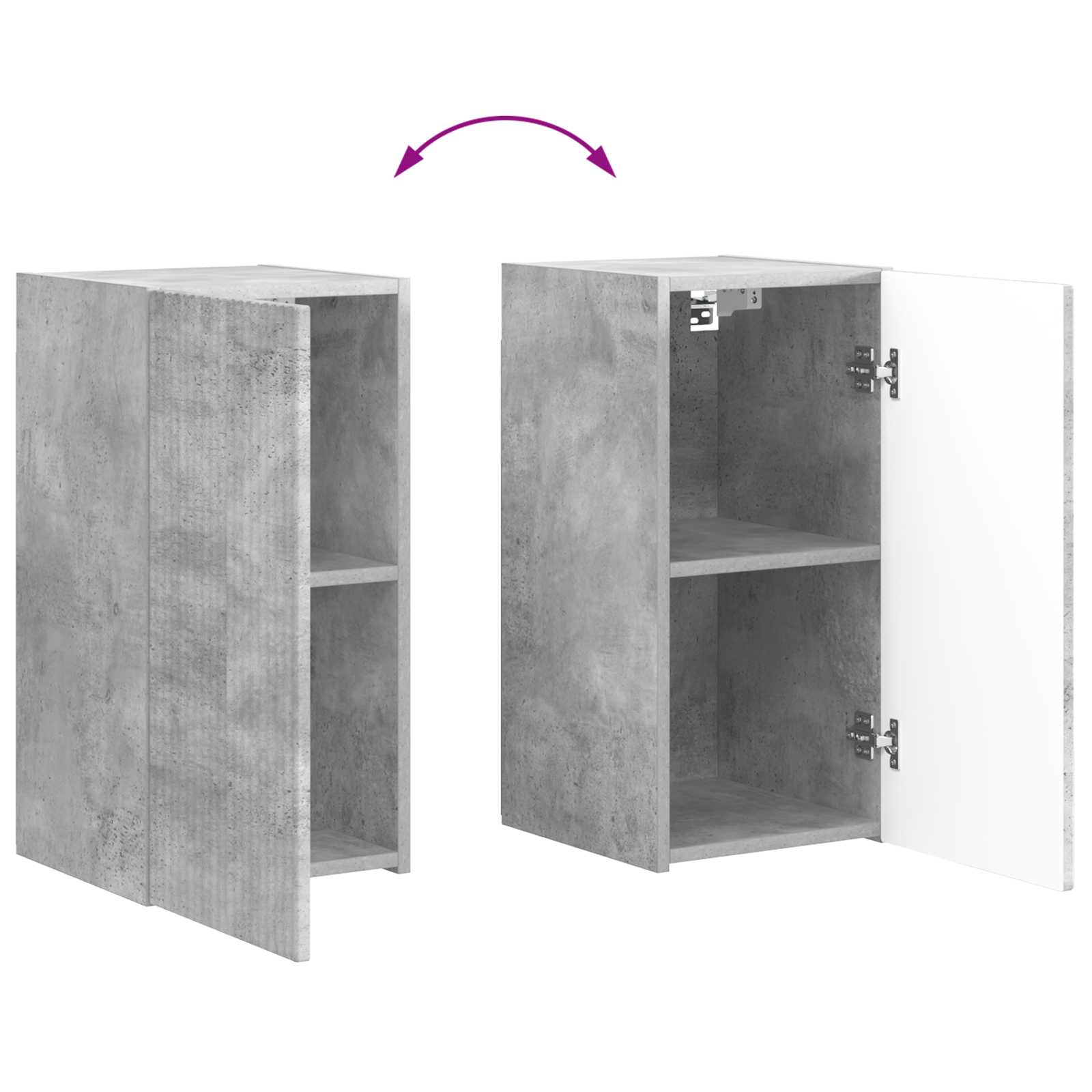 Set zidnog ormarića za TV 4 pcs Betonski sivi Konstruirano drvo