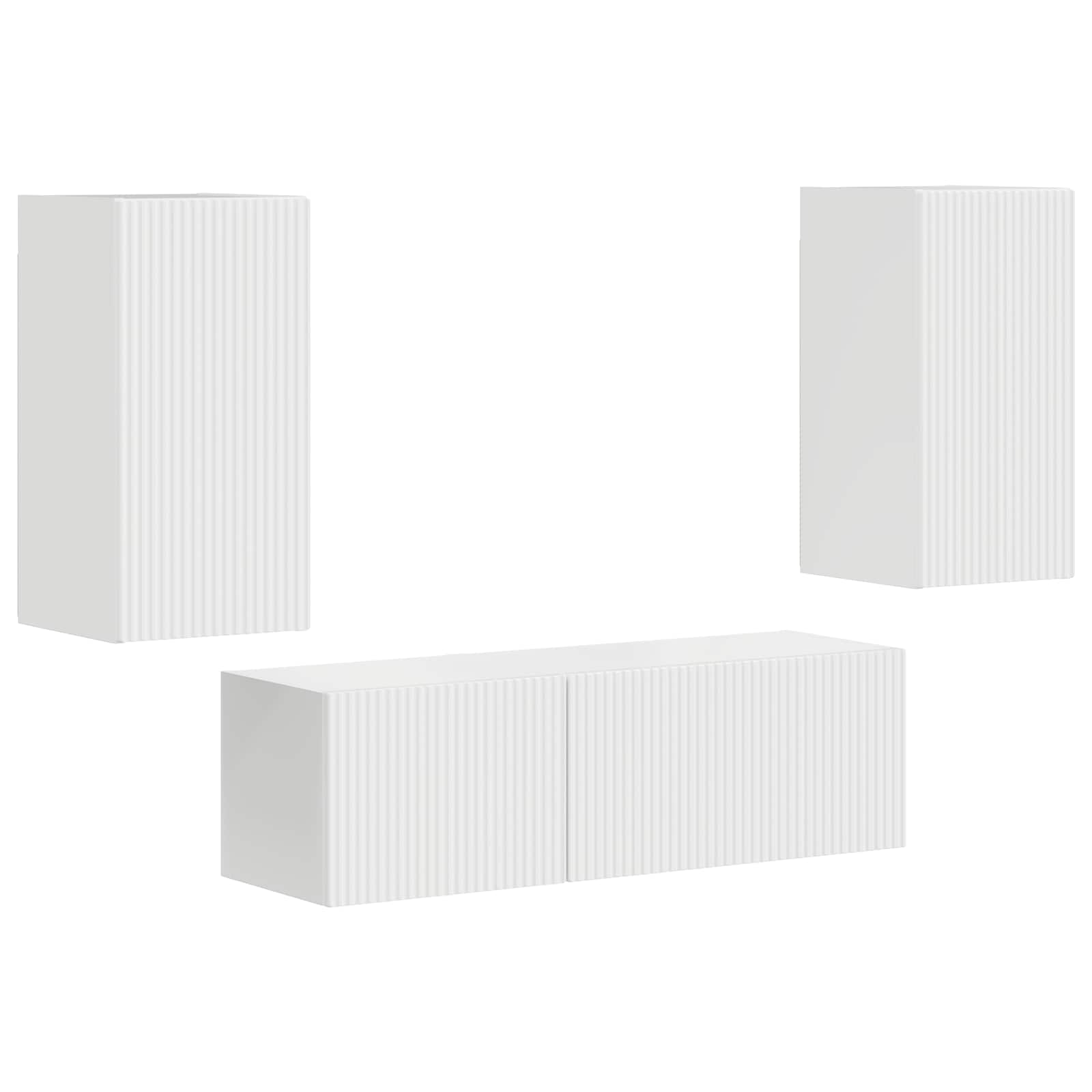 Set zidnog ormarića za TV Zidne 4 pcs Visoki sjaj bijela