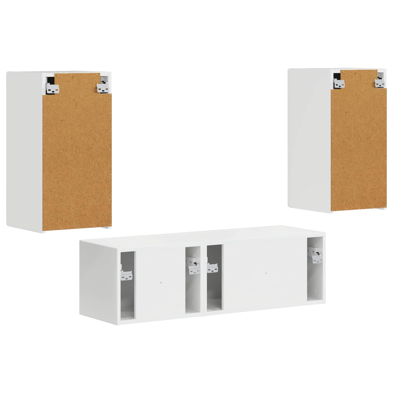 Set zidnog ormarića za TV Zidne 4 pcs Visoki sjaj bijela