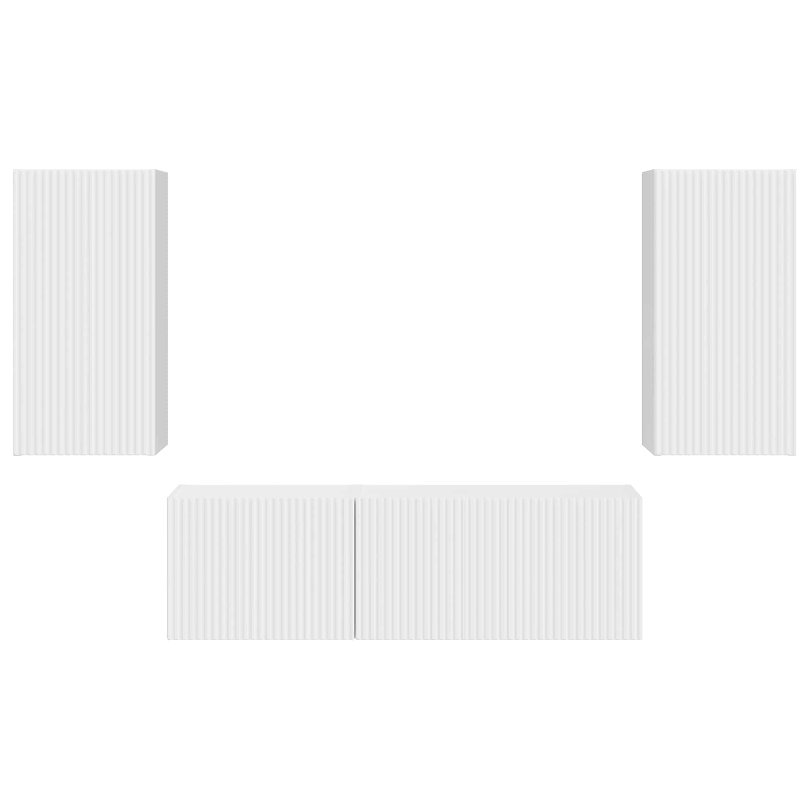 Set zidnog ormarića za TV Zidne 4 pcs Visoki sjaj bijela