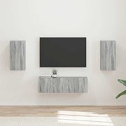 Set zidnog ormarića za TV 4 pcs Siva Sonoma Konstruirano drvo