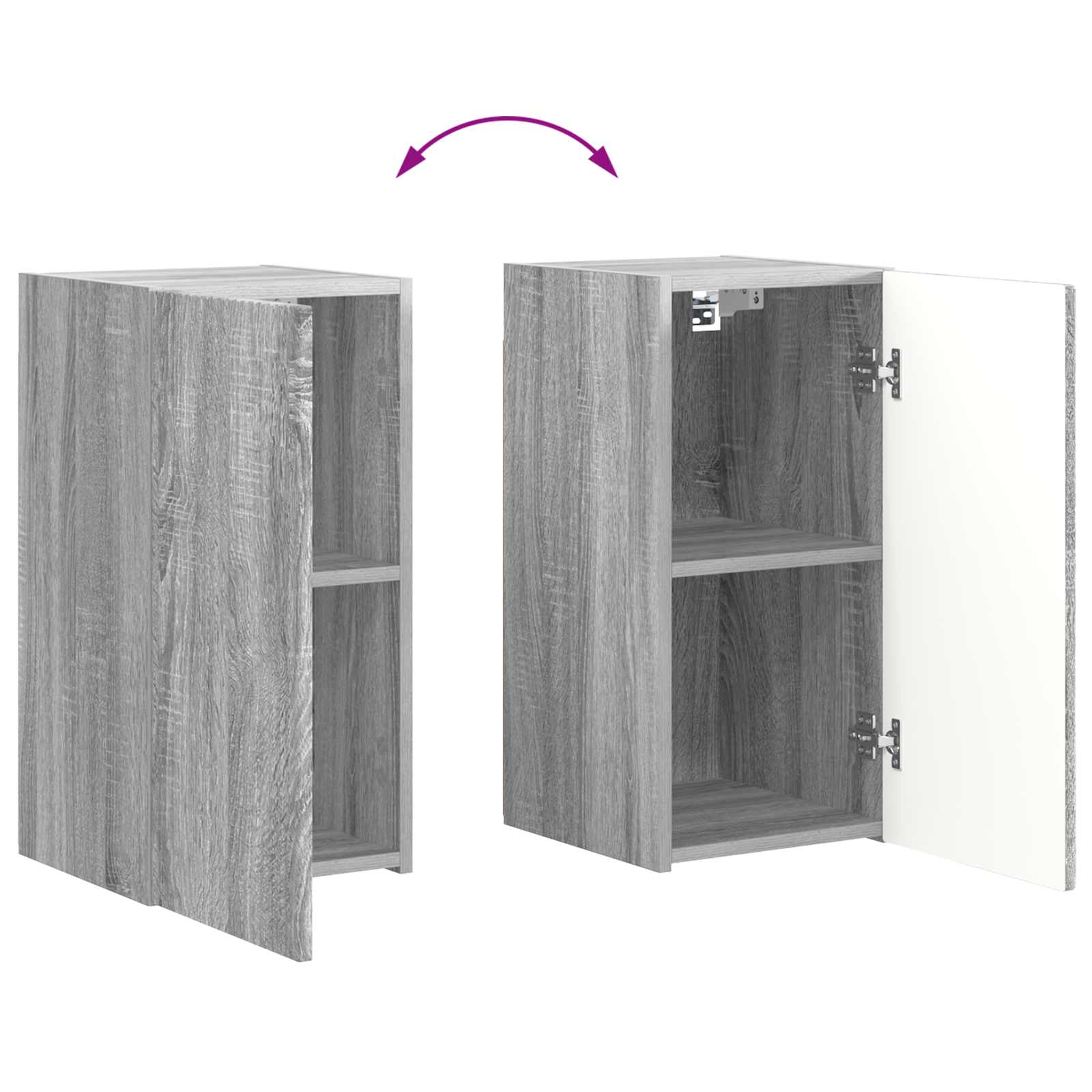 Set zidnog ormarića za TV 4 pcs Siva Sonoma Konstruirano drvo