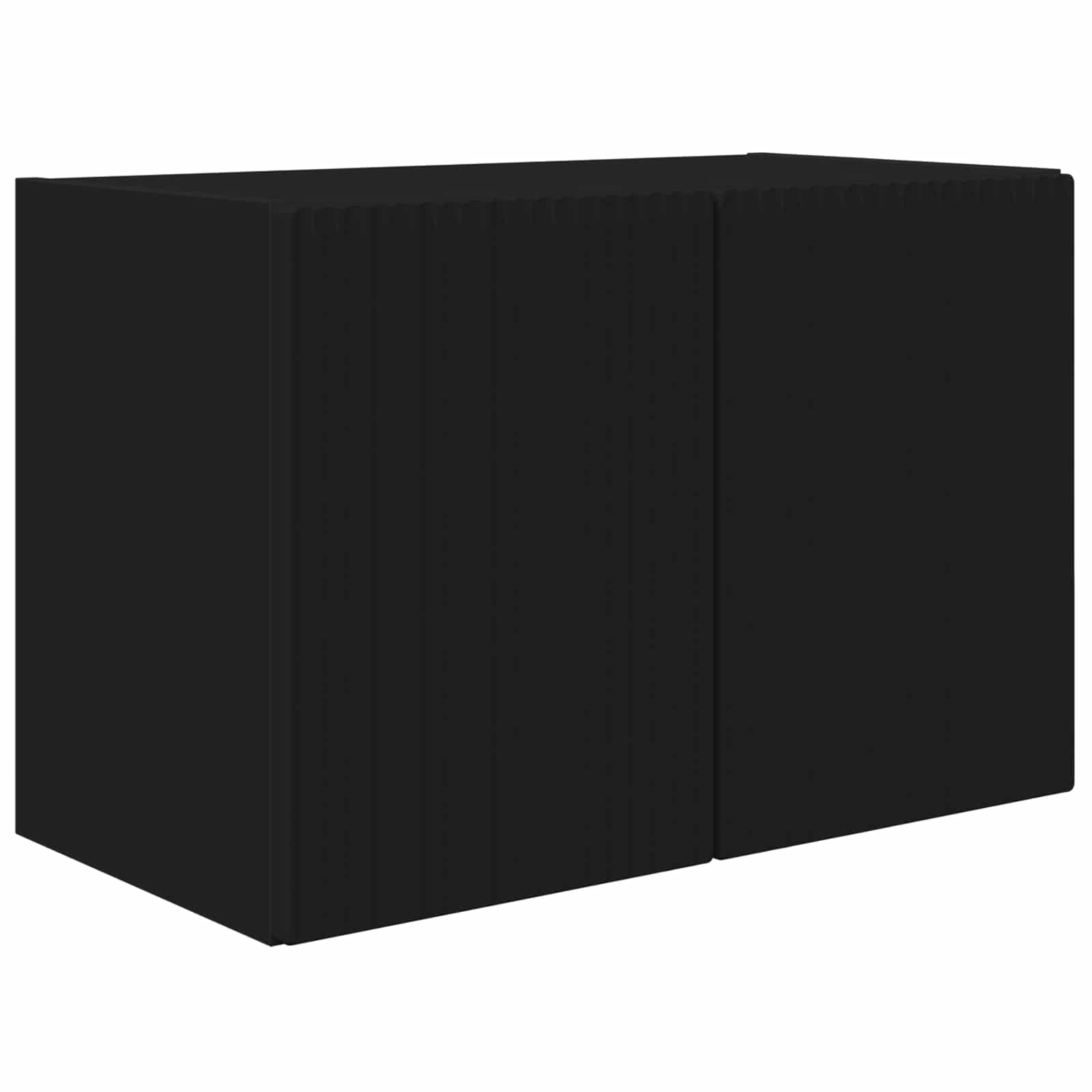 Set zidnog ormarića za TV Zidne 4 pcs Crna Konstruirano drvo