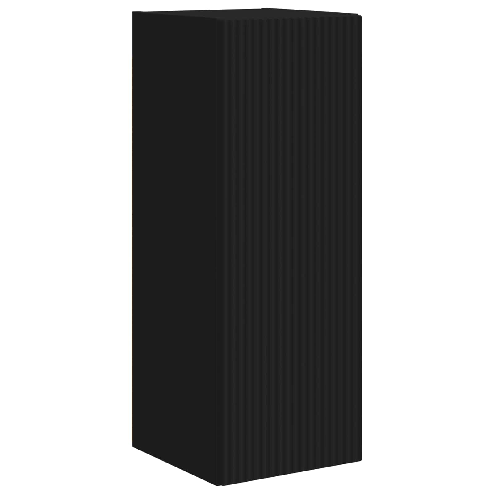 Set zidnog ormarića za TV Zidne 6 pcs Crna
