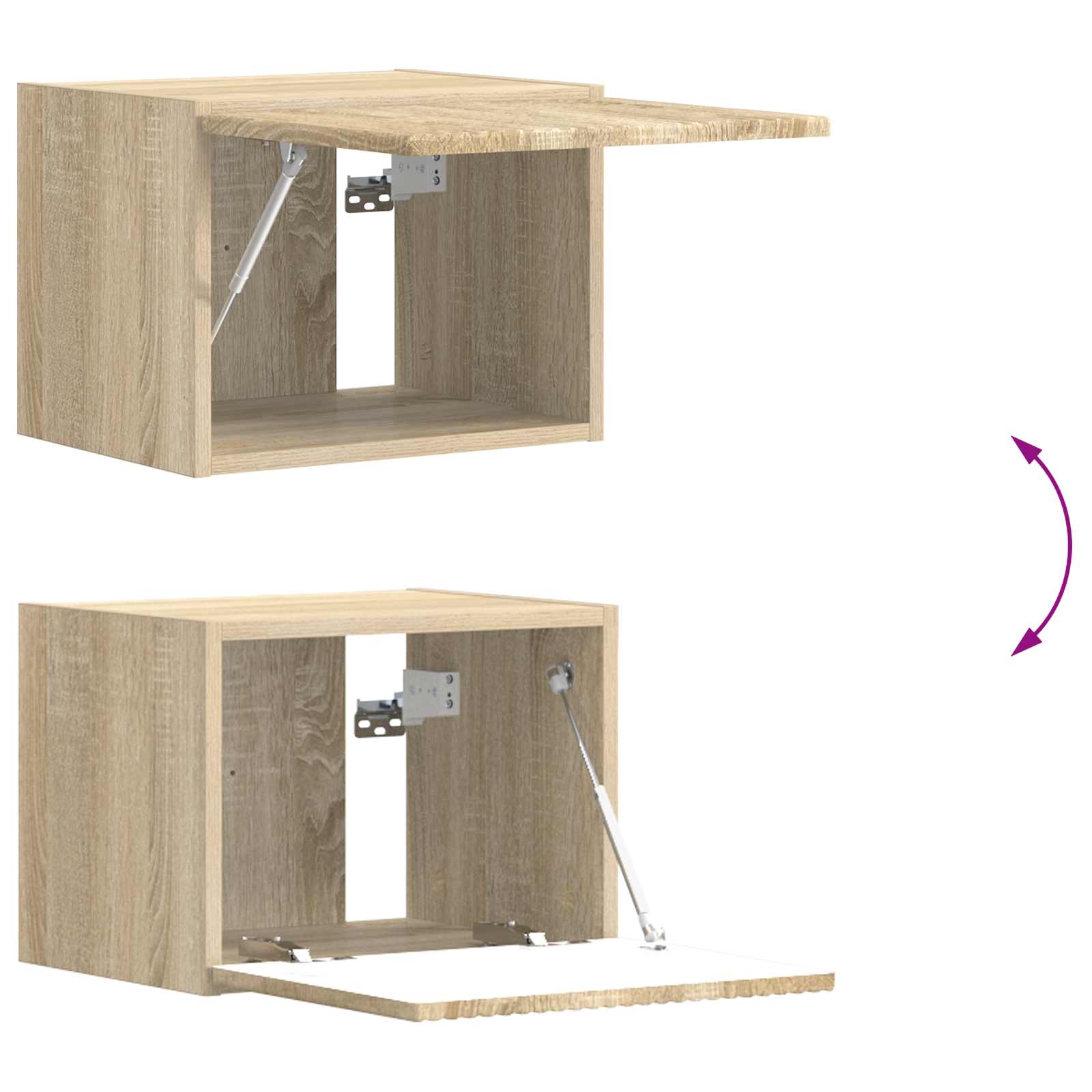 Set zidnog ormarića za TV Zidne 6 pcs Sonoma hrast